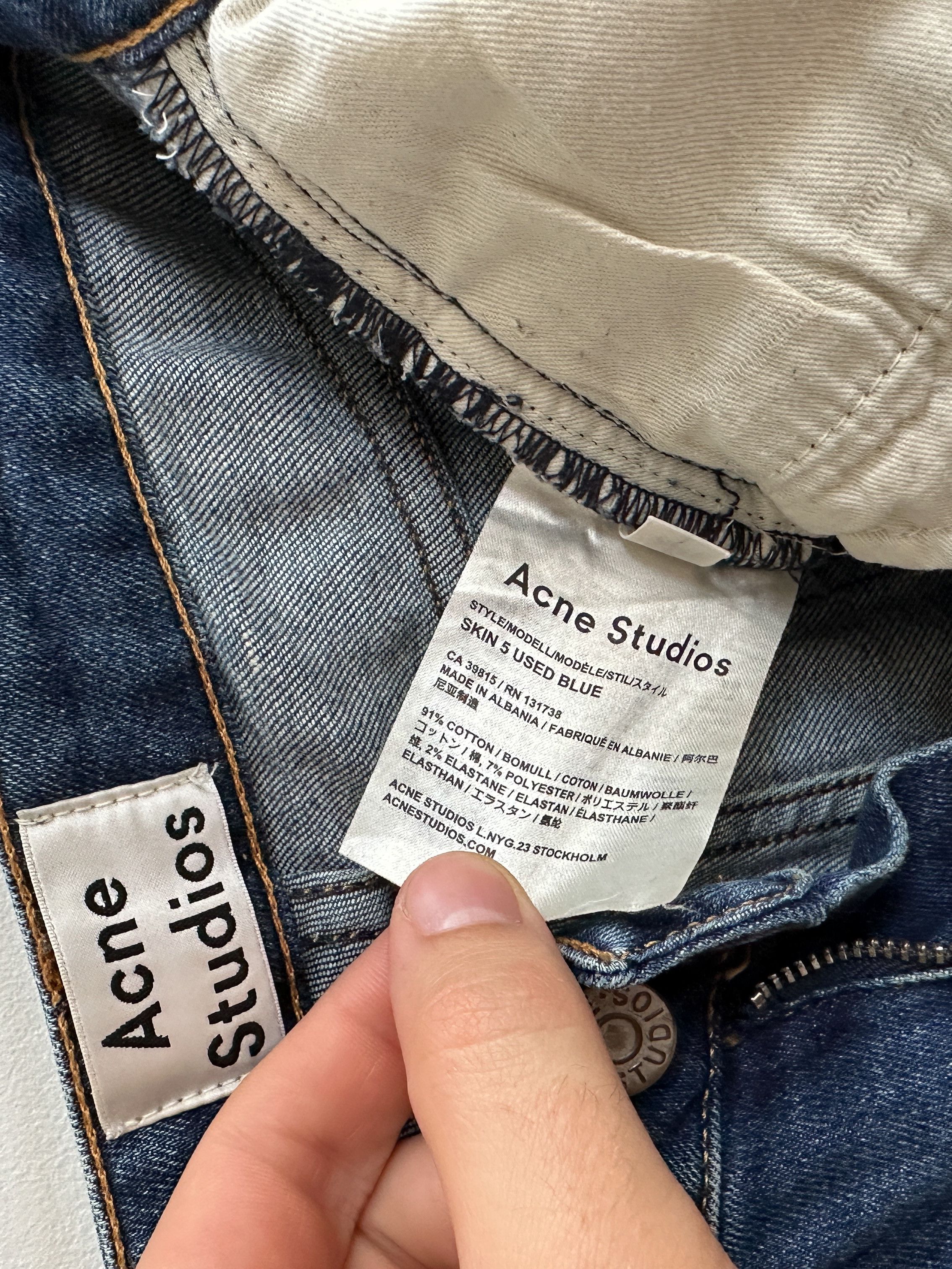 Acne Studios Acne Studios Skinny Blue Denim Pants Jeans Size 28" / US 6 / IT 42 - 8 Thumbnail