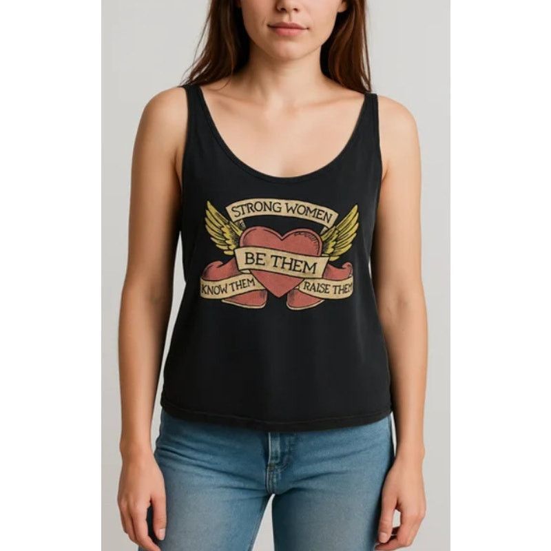 Handmade Handmade Graphic Tank Top Strong Women Wings Statement M Size M / US 6-8 / IT 42-44 - 1 Thumbnail