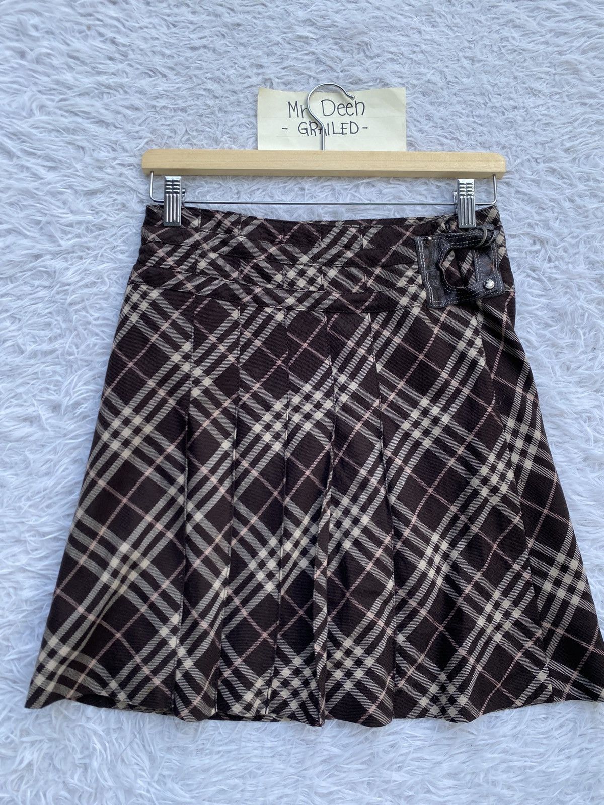 Burberry Rare Vintage Burberry Checkered Mini Skirt Size 28" / US 6 / IT 42 - 4 Thumbnail