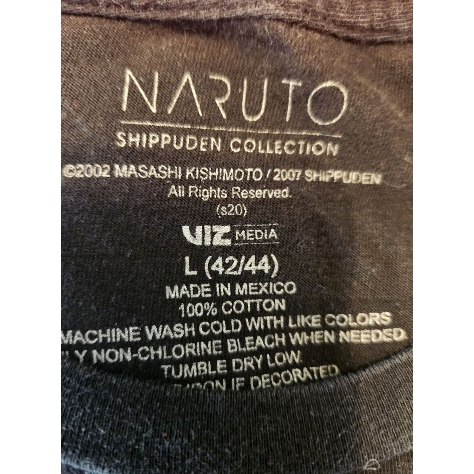 Vintage Naruto Shippuden Collection T-Shirt Mens Size Large Black Naruto Uzumaki Anime Size US L / EU 52-54 / 3 - 2 Thumbnail
