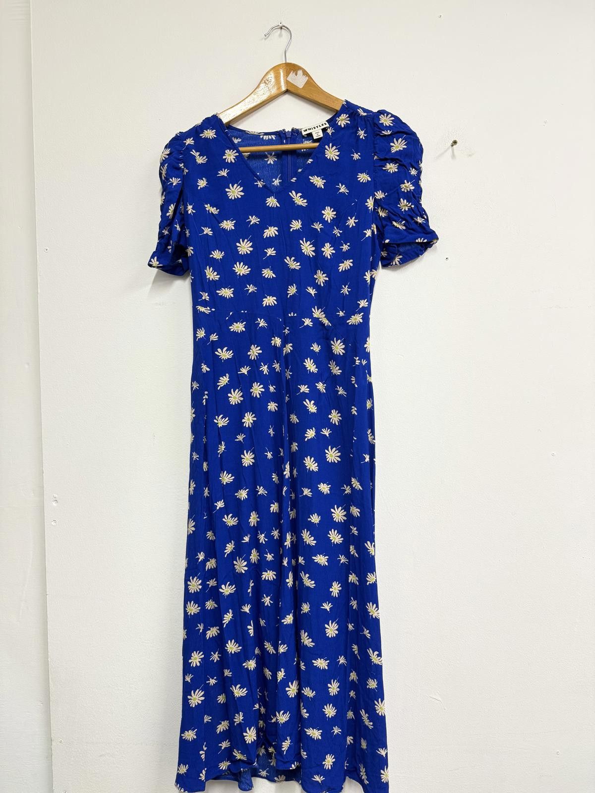 Whistles Whistles Blue Floral Midi Dress UK 10 Size M / US 6-8 / IT 42-44 - 1 Thumbnail