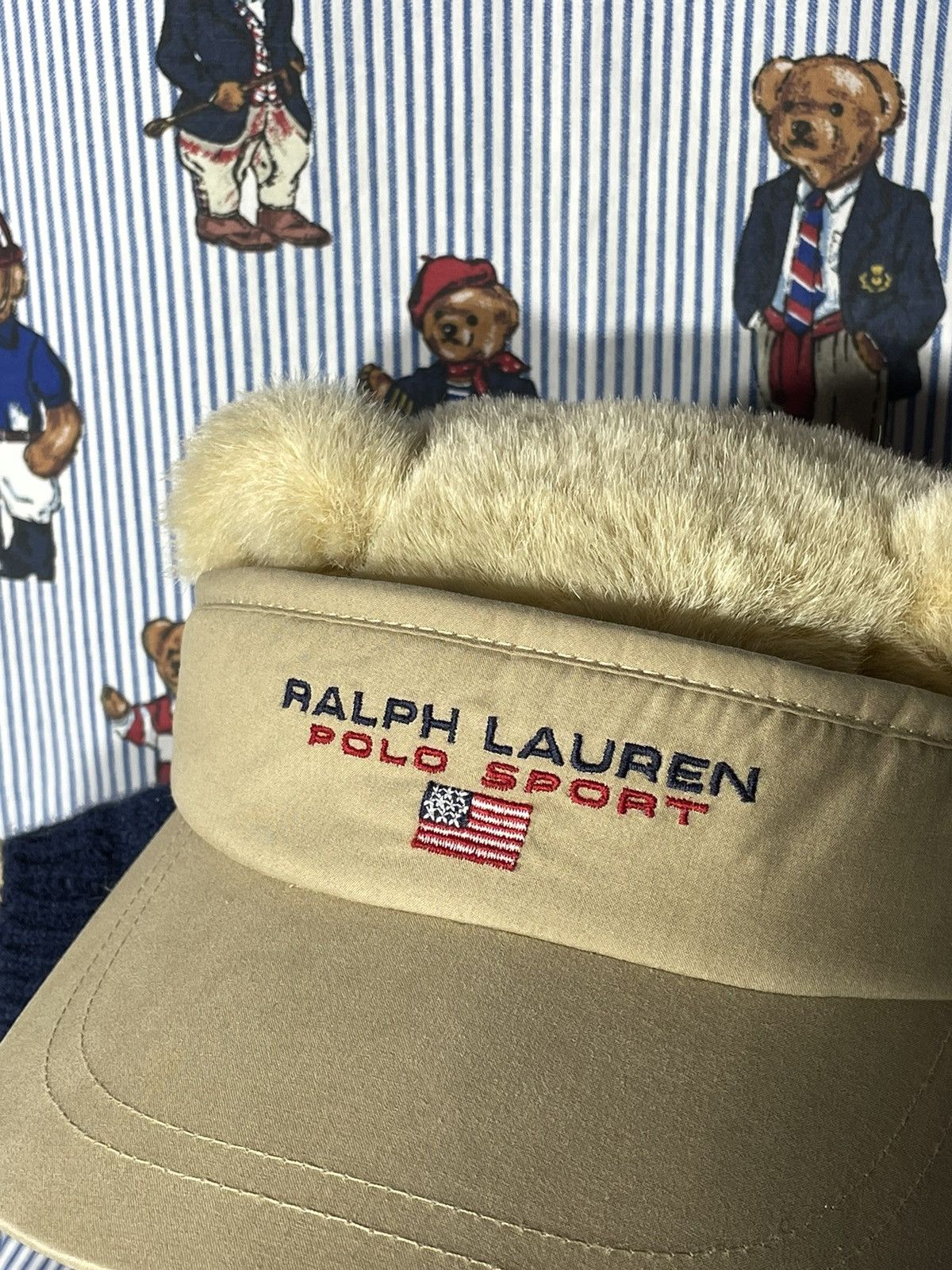 Polo Ralph Lauren × RRL Ralph Lauren × Ralph Lauren Visor Polo Sport OG Vintage Size ONE SIZE - 5 Thumbnail