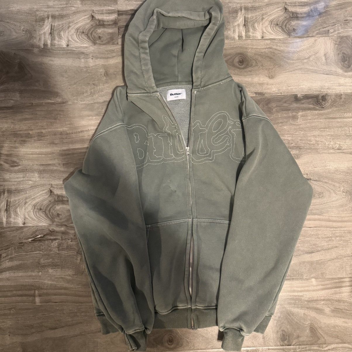 Butter Goods Butter Goods Green Washed Zip Up Size US M / EU 48-50 / 2 - 4 Thumbnail
