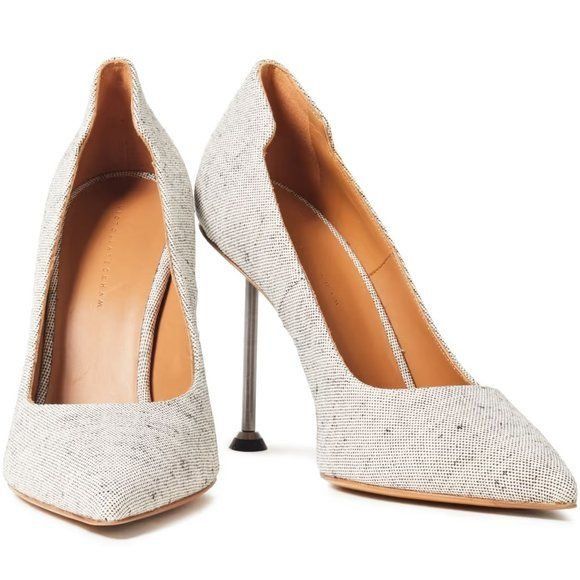 Victoria Beckham Victoria Beckham Canvas Pointy Pump Heels Size US 10 / IT 40 - 4 Thumbnail