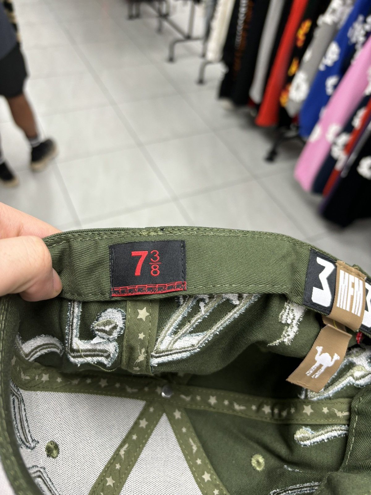 murd333r.fm Murd333r.fm green olive cap 7 3/8 Size ONE SIZE - 3 Thumbnail