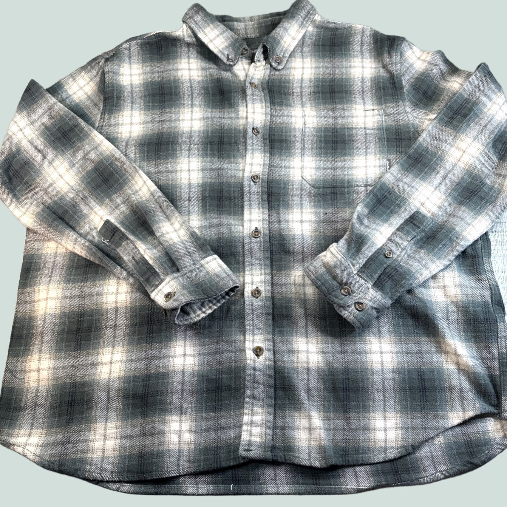 Eddie Bauer Eddie Bauer Shirt Mens Flannel Green Plaid Long Sleeve Relaxed Fit Button-Up Casual Outdoor L Mens Size US L / EU 52-54 / 3 - 1 Thumbnail