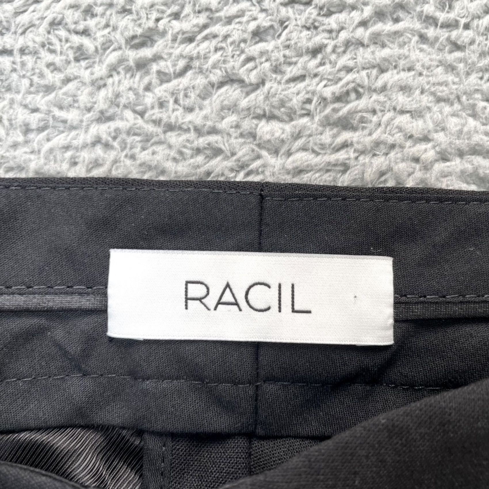 Vintage Racil Pants Womens 36 Black Wool Straight Leg Dress Pants Office Wear Formal Business Size 26" / US 2 / IT 38 - 3 Thumbnail