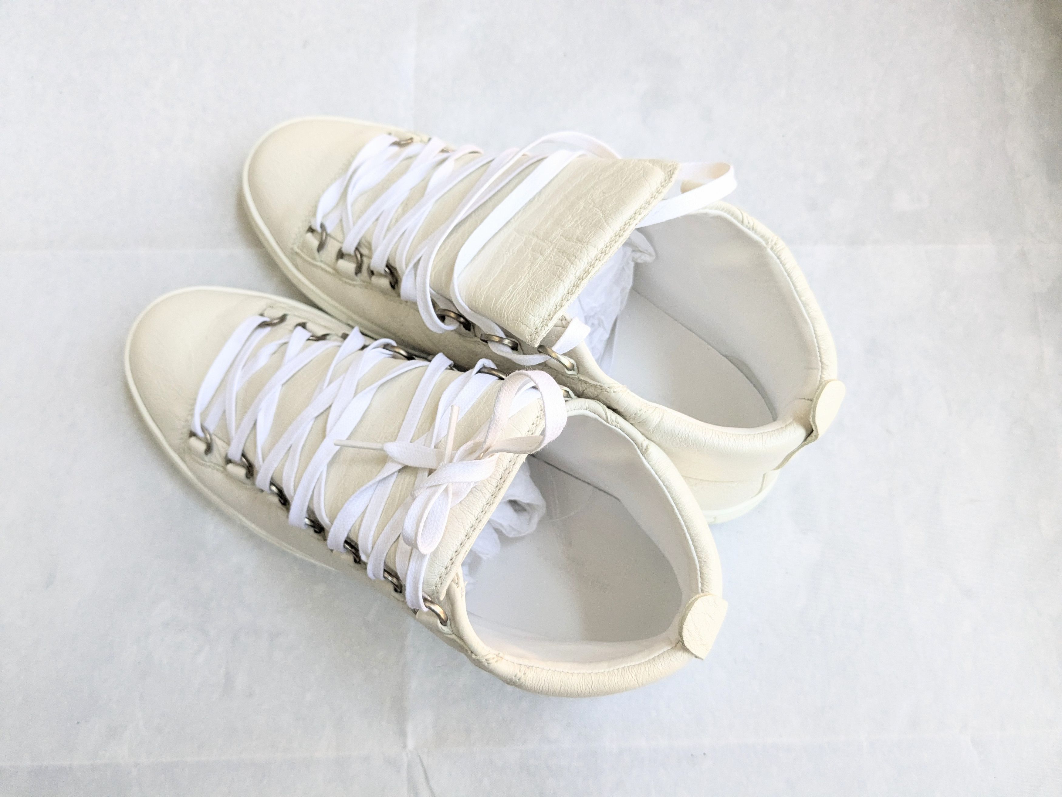Balenciaga Balenciaga Arena White 10 High Tops Leather Size US 10 / EU 43 - 14 Thumbnail