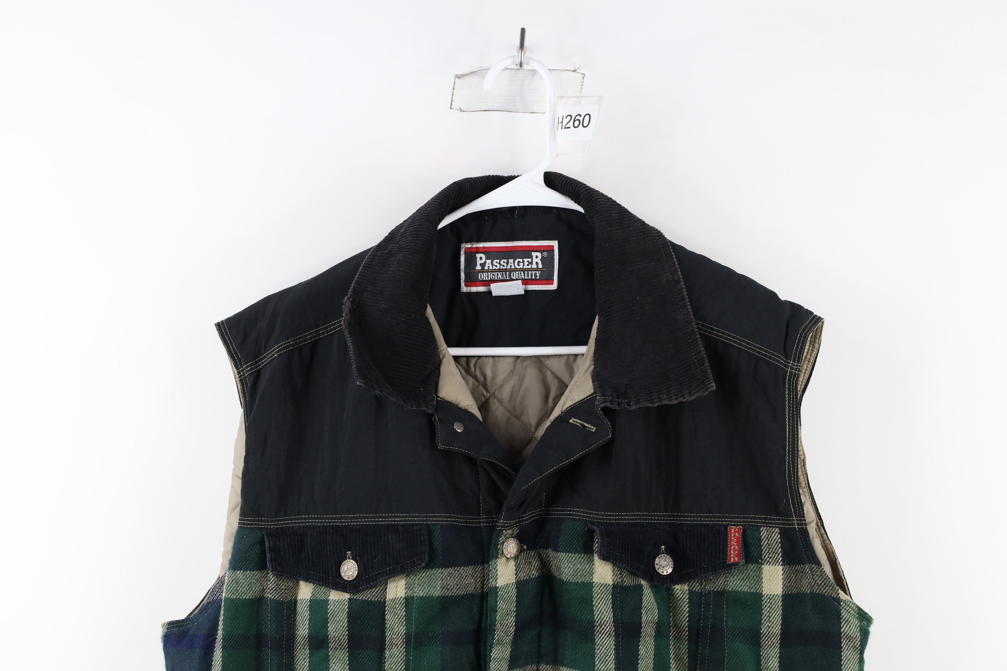 Vintage Vintage 90s Streetwear Button Puffer Vest Jacket Plaid Size US XL / EU 56 / 4 - 2 Thumbnail