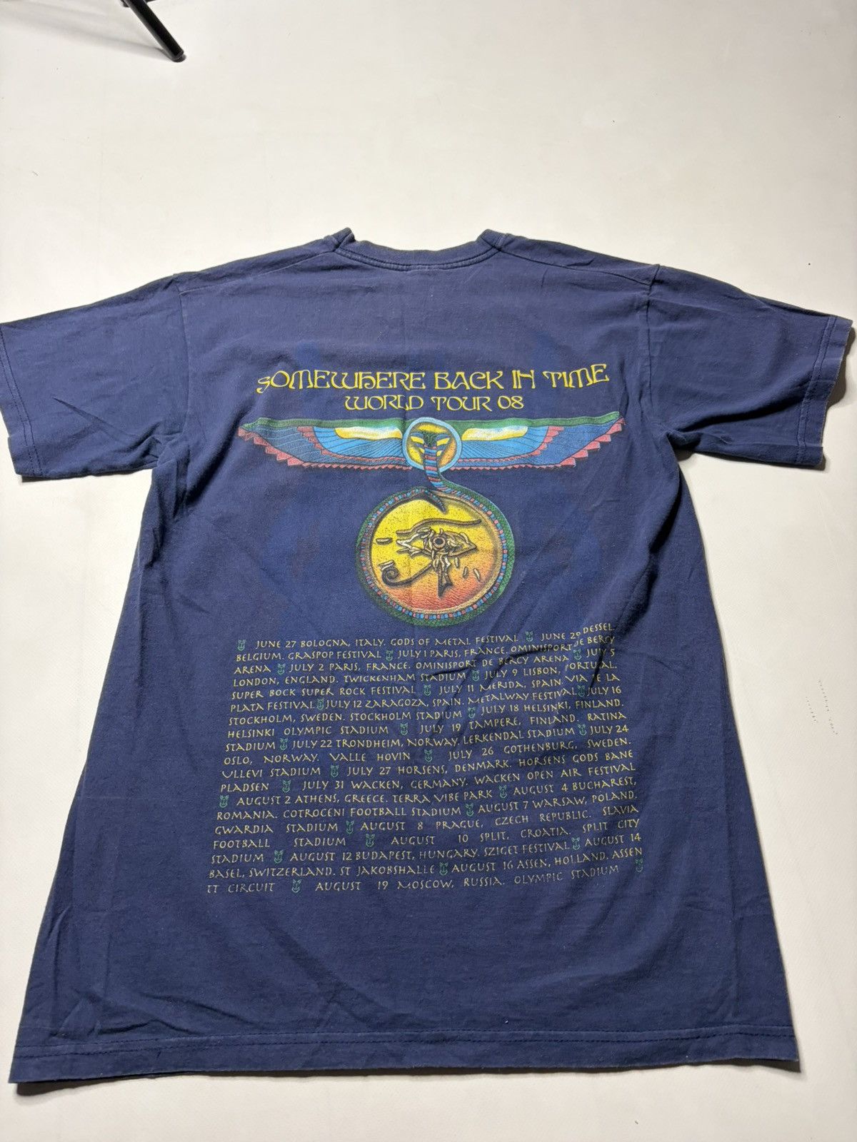 Vintage Vintage Iron Maiden 2008 toour t Shirts Size US S / EU 44-46 / 1 - 12 Thumbnail