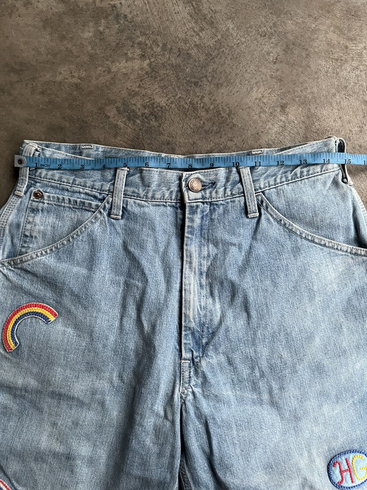Hysteric Glamour HYSTERIC GLAMOUR CARPENTER EMBROIDERED PATCHES SHORT PANTS Size US 29 - 11 Thumbnail