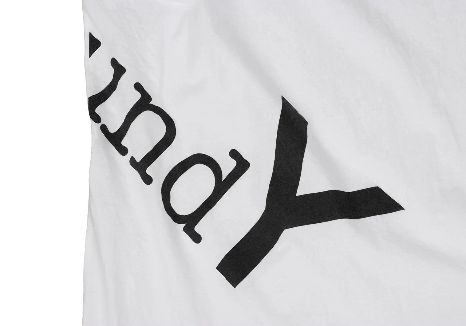Yohji Yamamoto Logo Print Slit Big T-shirt in White Size US M / EU 48-50 / 2 - 11 Thumbnail