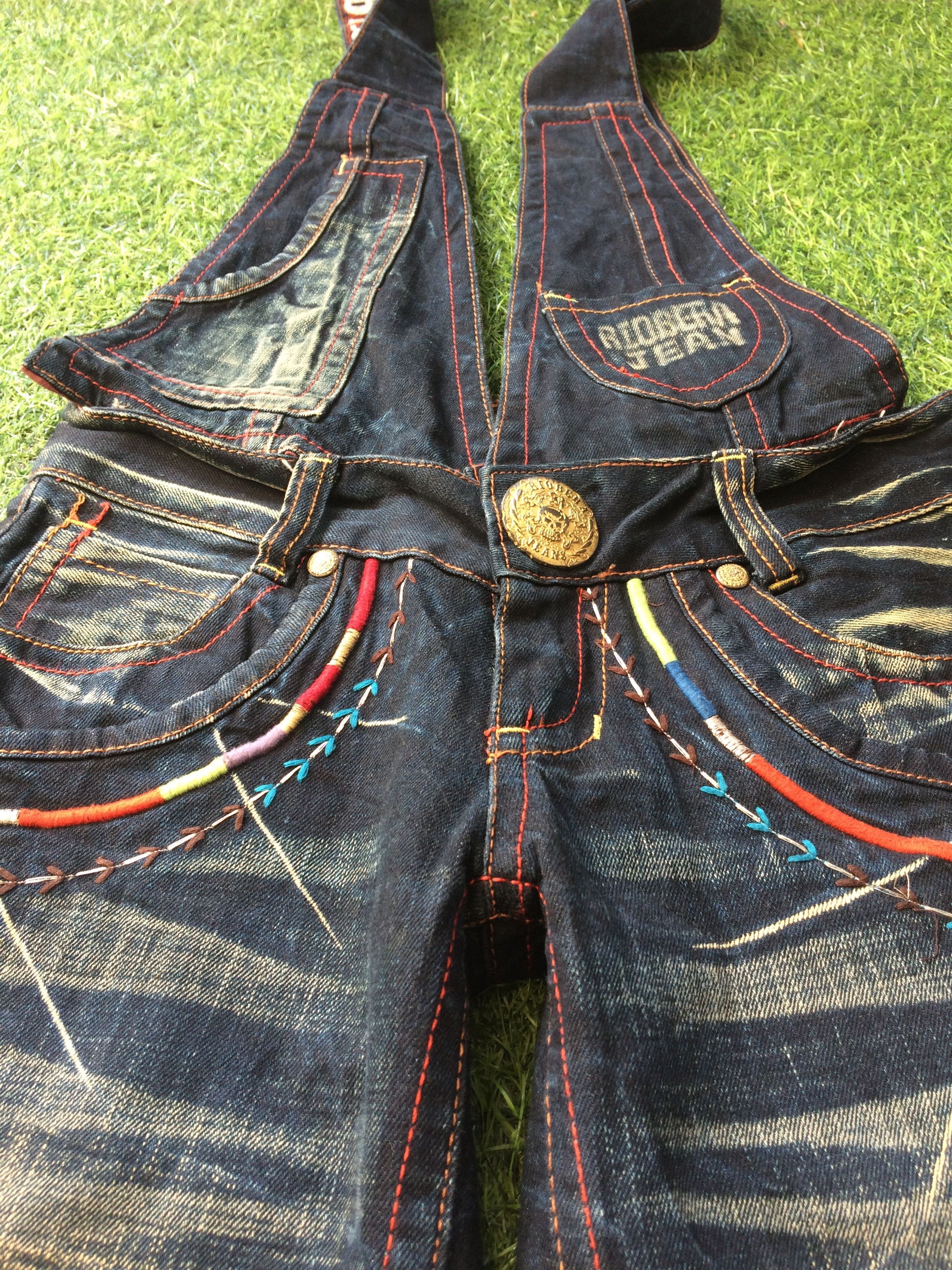Japanese Brand Japanese Bib Jeans Bootcut Wide Leg Overalls Jeans #D-567 Size 25" / US 0 / IT 36 - 1 Thumbnail