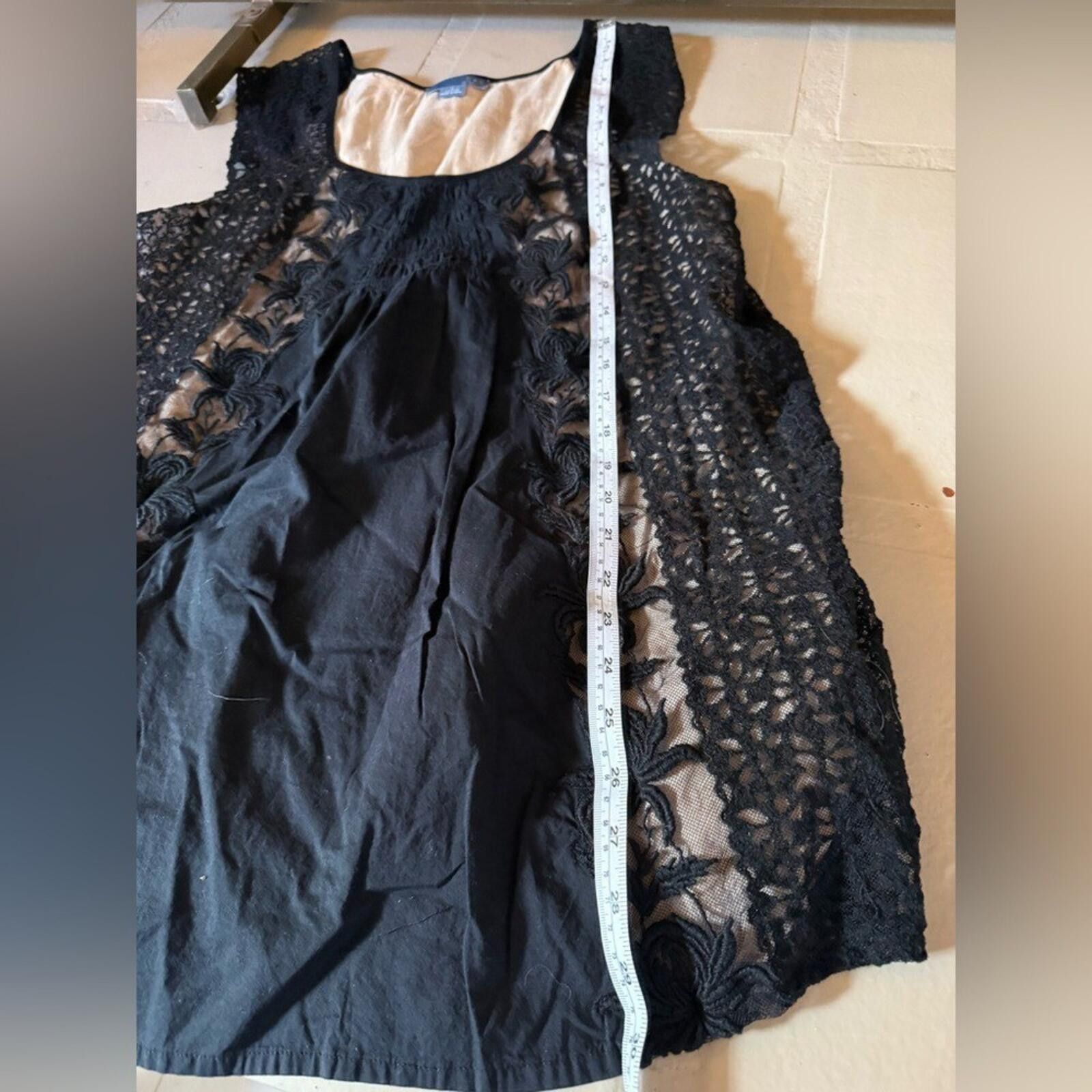 Other Anthro Lil Lace Embroidered Sleeveless Blouse Black Boho L Size L / US 10 / IT 46 - 8 Thumbnail