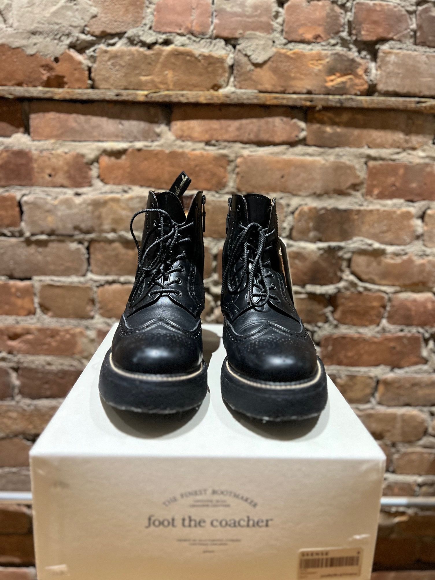 foot the coacher Foot the Coacher W.W Wingtip Boots – Leather / Crepe Sole Size US 8 / EU 41 - 3 Thumbnail