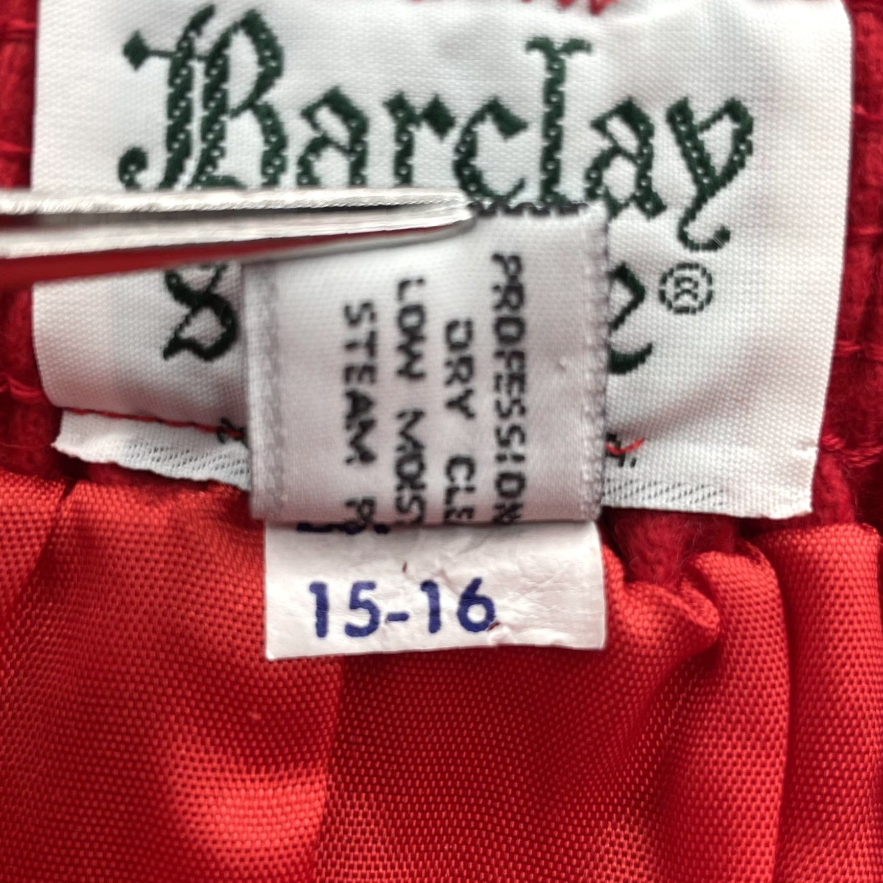 Vintage VINTAGE Barclay Square Skirt Womens 15-16 Wool Belt A-Line Long Solid Red 100% Wool Category: Skirt Womens XS-Adult 16 Red Size 38" / US 16 / IT 52 - 6 Thumbnail