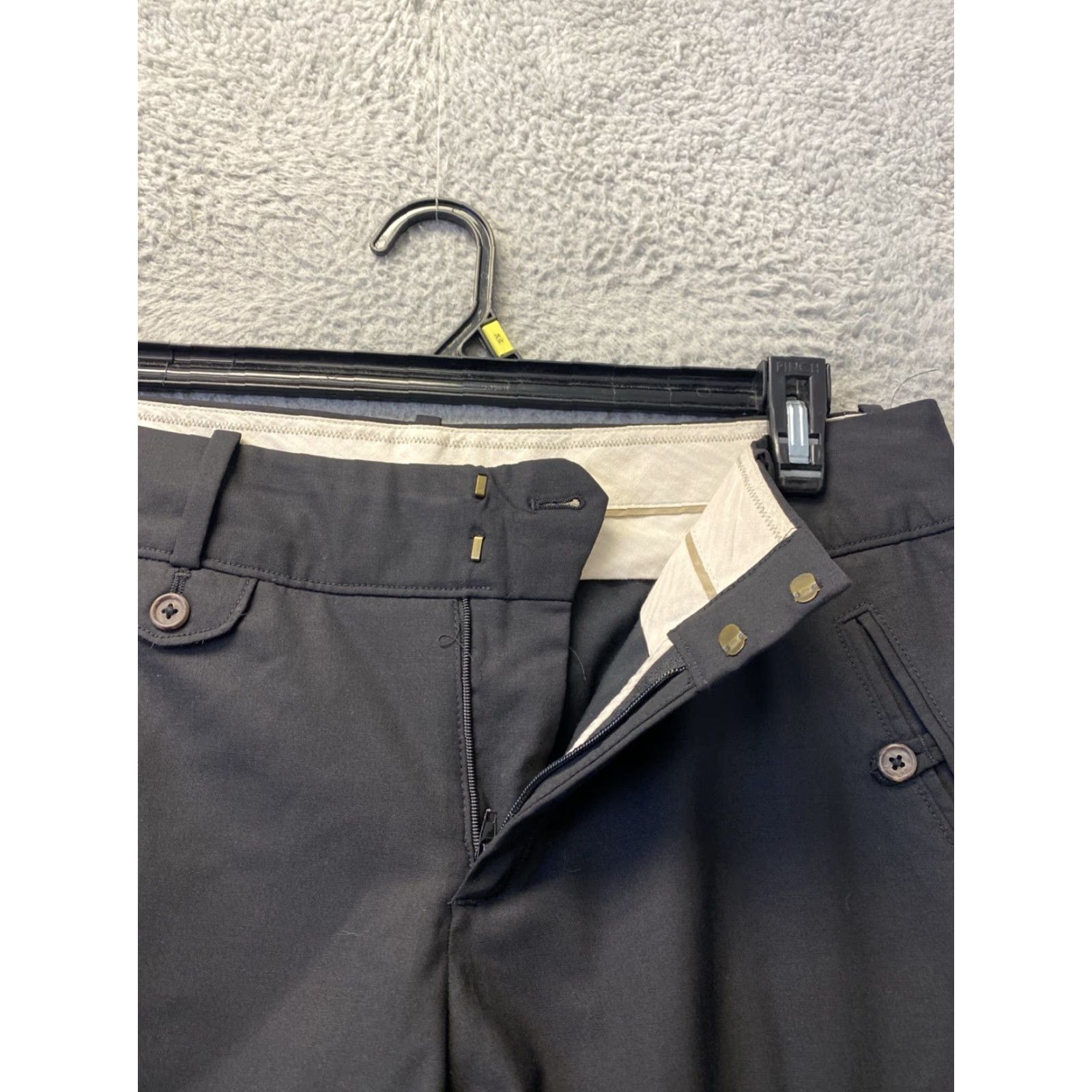 Banana Republic VINTAGE Banana Republic Martin-Fit Wide-Leg Pants Women 10 Black Cropped Pockets Dress Pants Size 32" / US 10 / IT 46 - 3 Thumbnail
