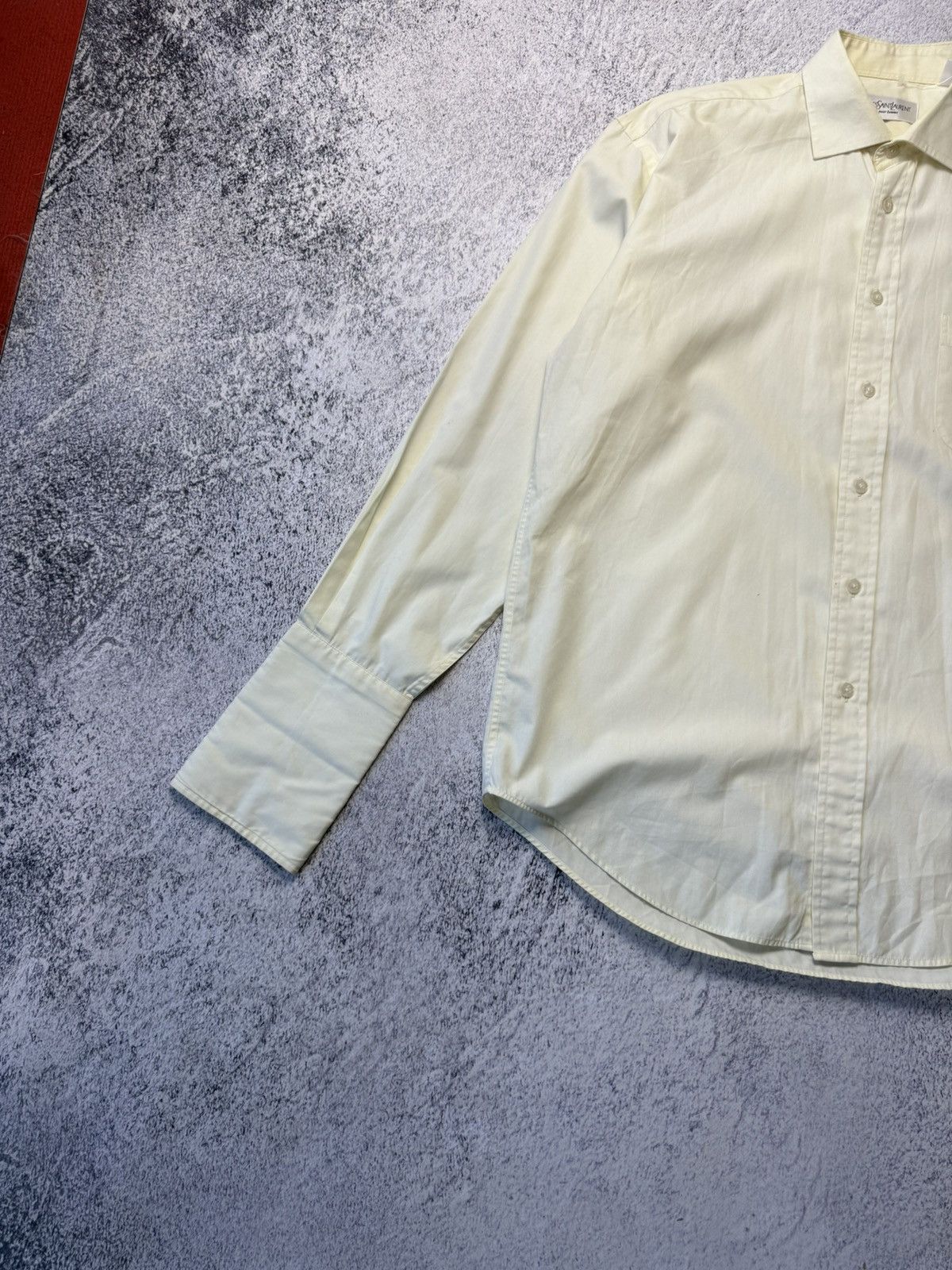 Vintage Yves Saint Laurent Classic Wedding Shirt with Cufflinks Size US L / EU 52-54 / 3 - 8 Thumbnail