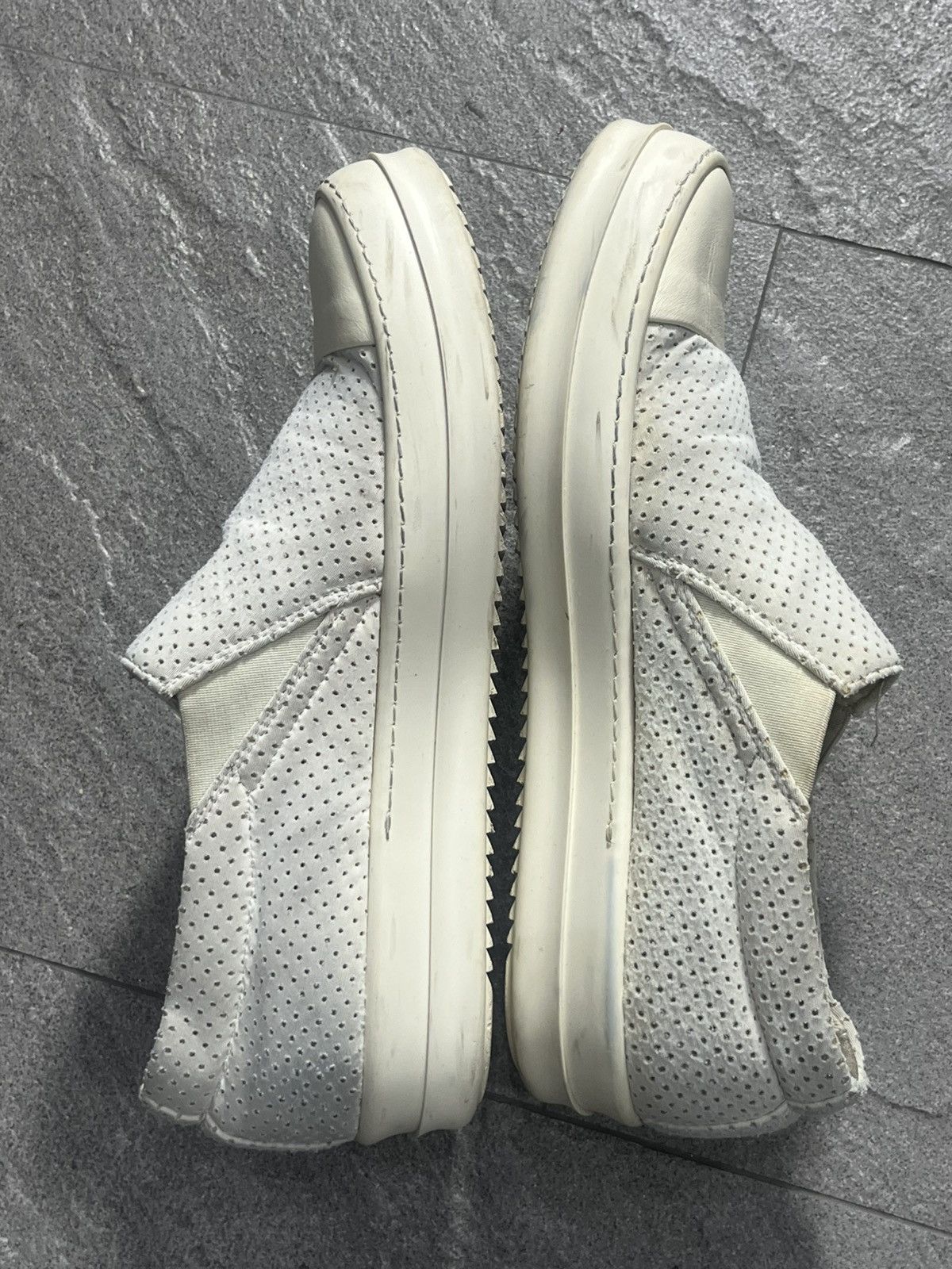 Rick Owens Drkshdw Rick Owens Drkshdw Perforated Cap Toe Slip On Sneakers Size US 8.5 / EU 41-42 - 13 Thumbnail