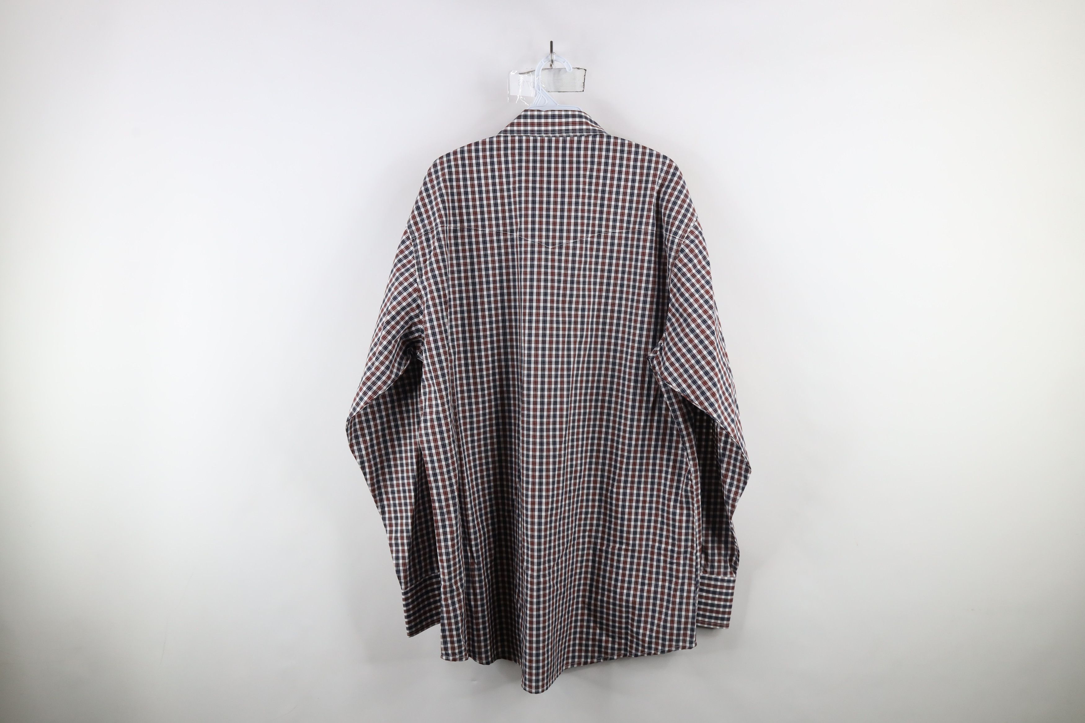 Vintage × Wrangler Deadstock Vintage Wrangler Rodeo Snap Button Shirt Plaid Size US XL / EU 56 / 4 - 9 Thumbnail