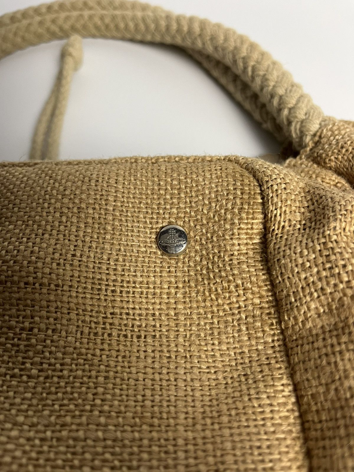Vivienne Westwood Vivienne Westwood Beige Cloth Jute Hand Bag Size ONE SIZE - 13 Thumbnail
