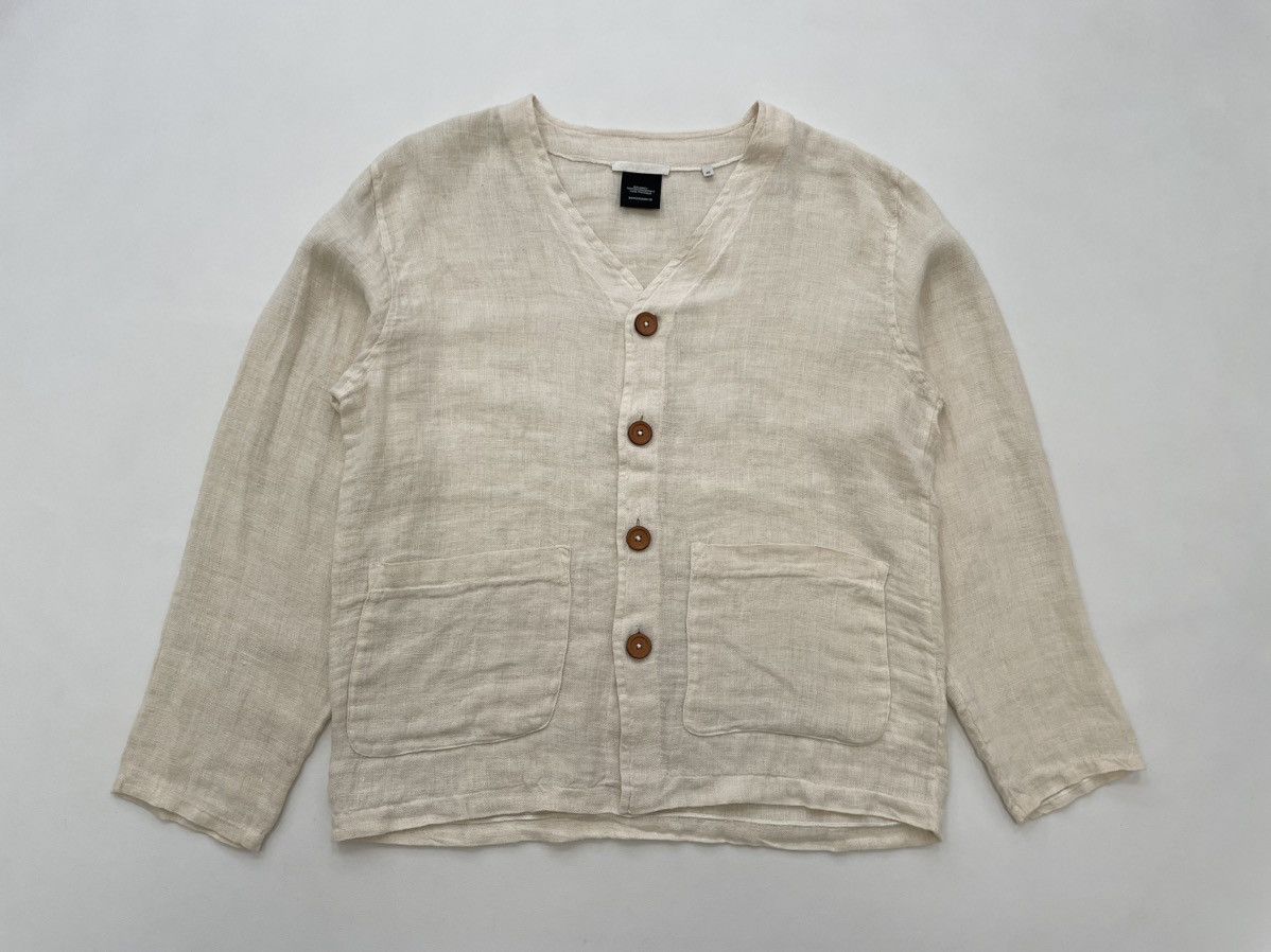 Our Legacy Raw White Rough Sack Linen Cardigan Size US M / EU 48-50 / 2 - 16 Thumbnail
