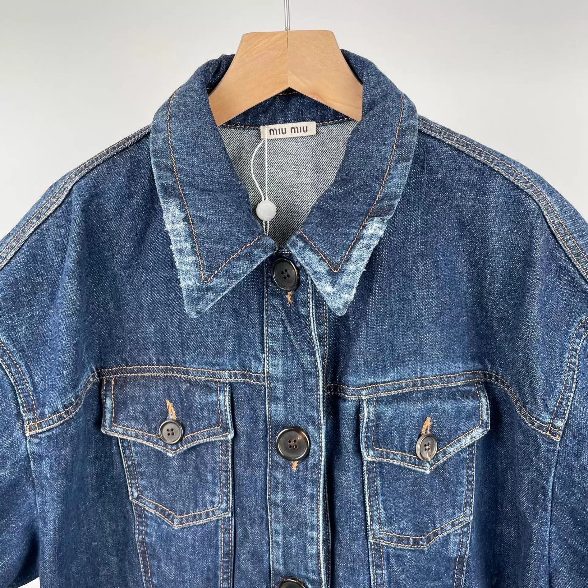 Miu Miu MIU MIU Women's Denim Jacket Size XS / US 0-2 / IT 36-38 - 7 Thumbnail
