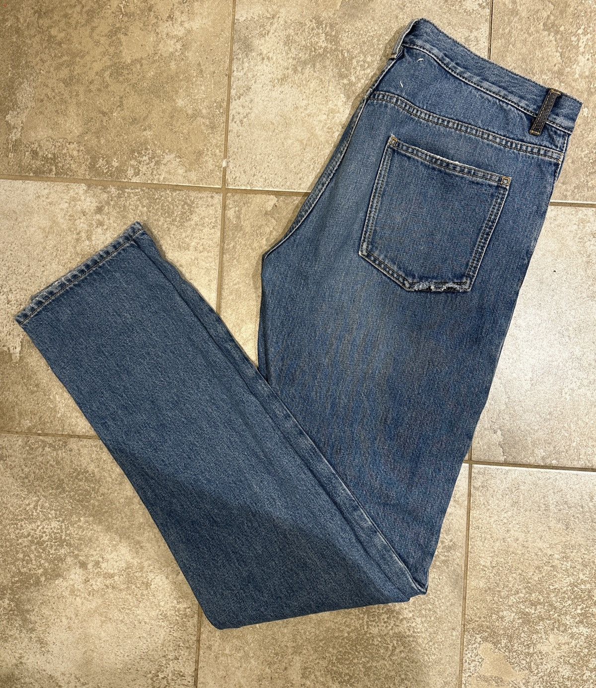 Classic Blue Light Distressed Denim