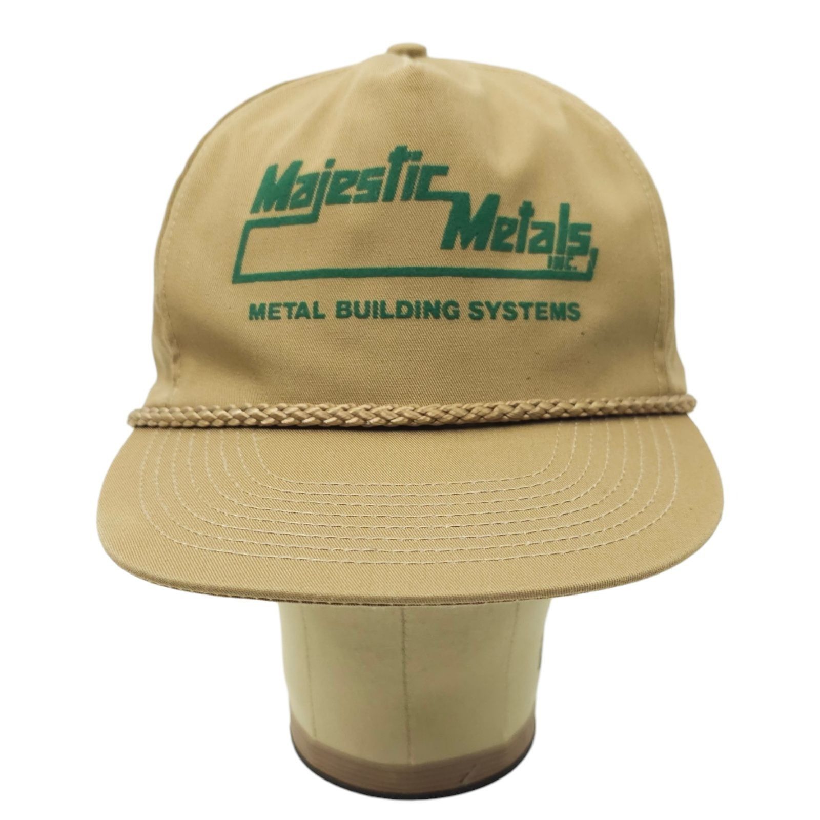 Other Majestic Metal Rope Snapback Cap Hat Trucker Baseball Khaki Size ONE SIZE - 13 Thumbnail