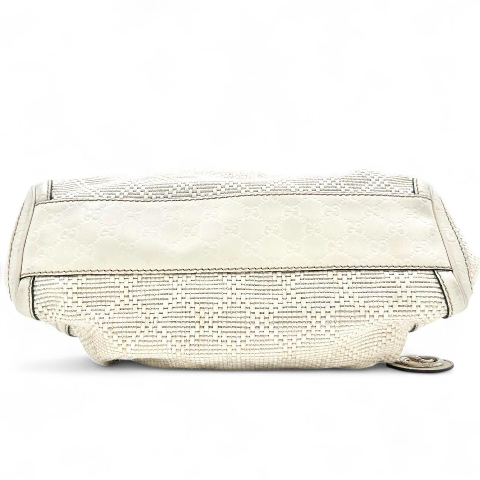 Gucci Gucci - White Leather Handbag Signature Logo Size ONE SIZE - 4 Thumbnail