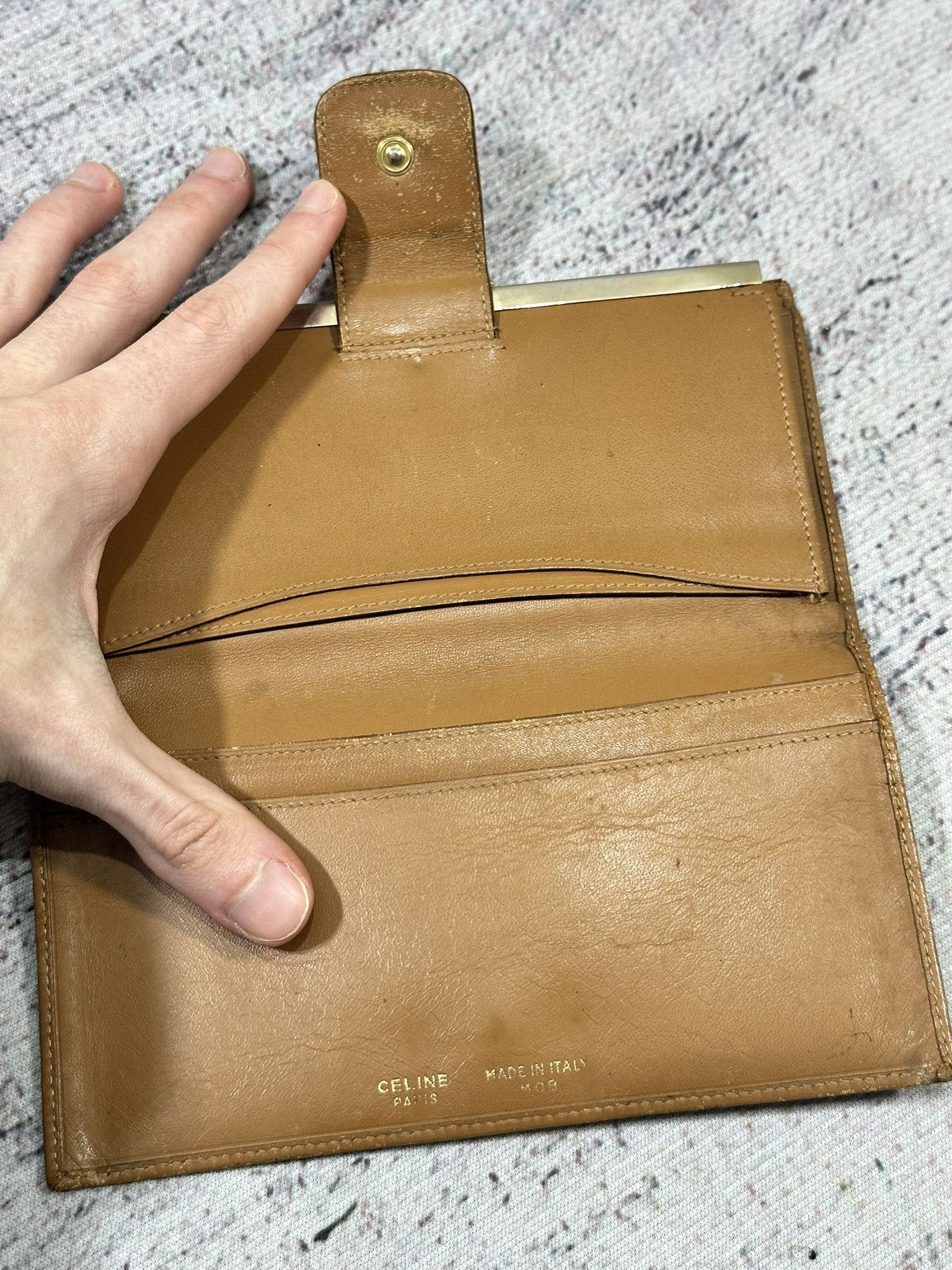 Celine Celine Long Wallet Macadam Brown Logo Monogram Vintage Purse Size ONE SIZE - 10 Thumbnail