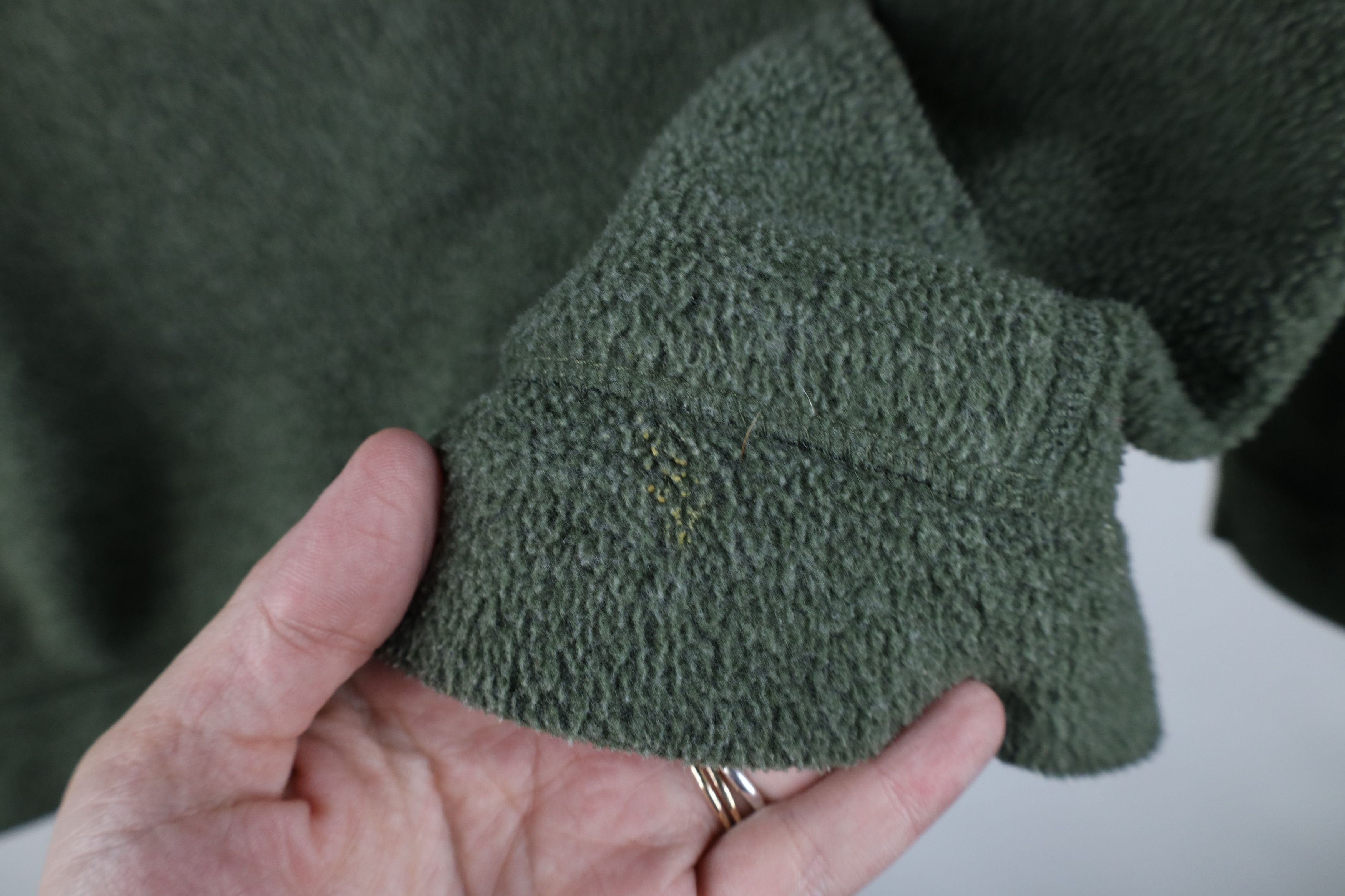 Eddie Bauer × Vintage Vintage 90s Eddie Bauer Blank Fleece Hoodie Sweatshirt Green Size US M / EU 48-50 / 2 - 5 Thumbnail