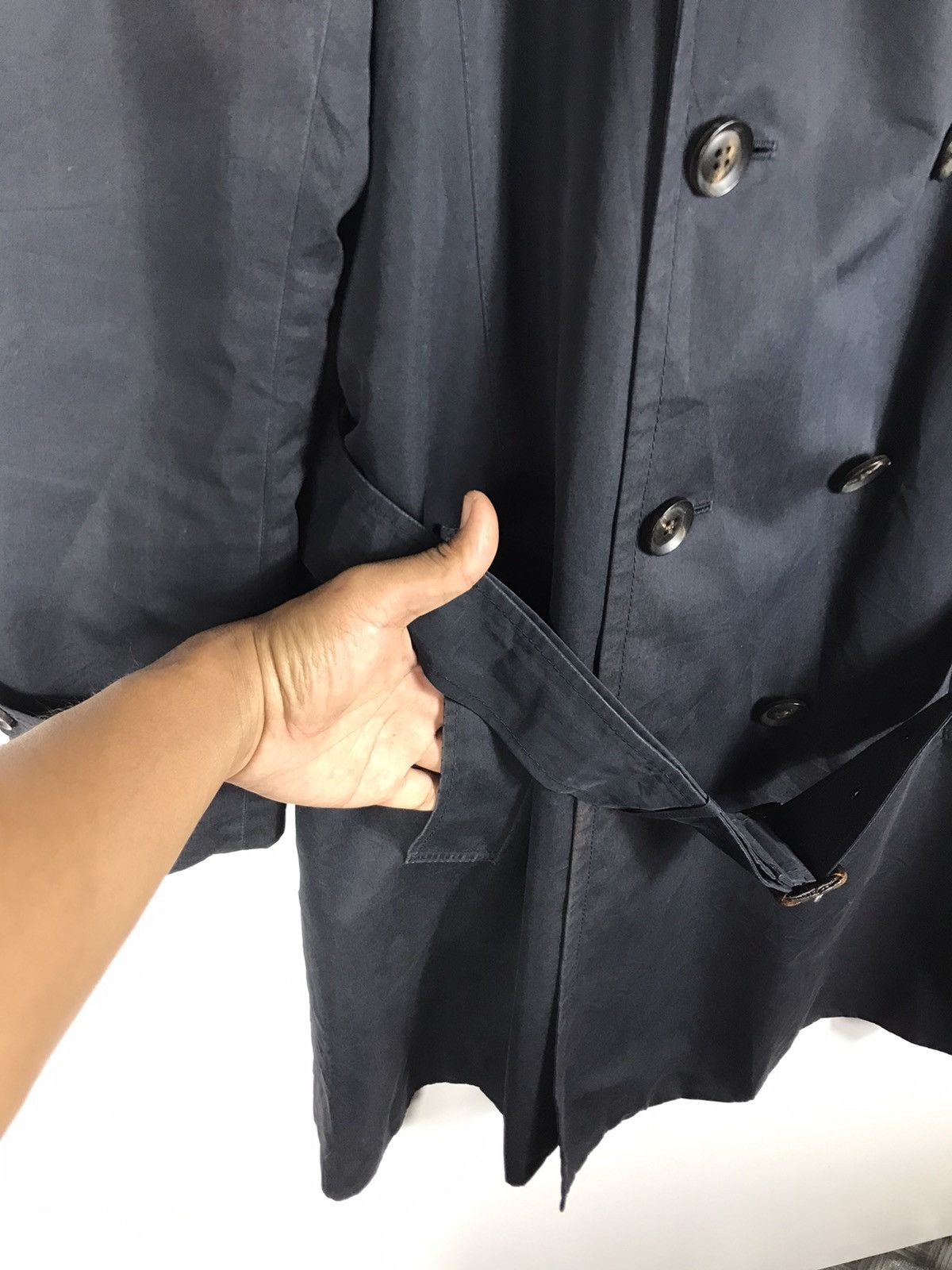 United Bamboo ⚡️Vintage Le Bac United Bamboo Double Breast Trench Long Coat Size S / US 4 / IT 40 - 7 Thumbnail