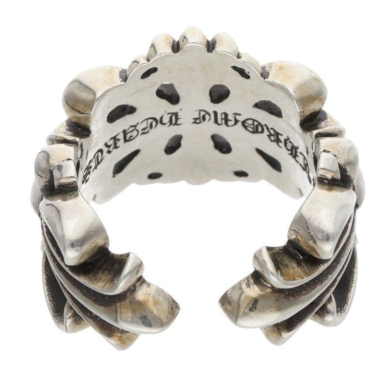 Chrome Hearts Chrome Hearts Double Floral Cross Silver Ring Size ONE SIZE - 2 Thumbnail
