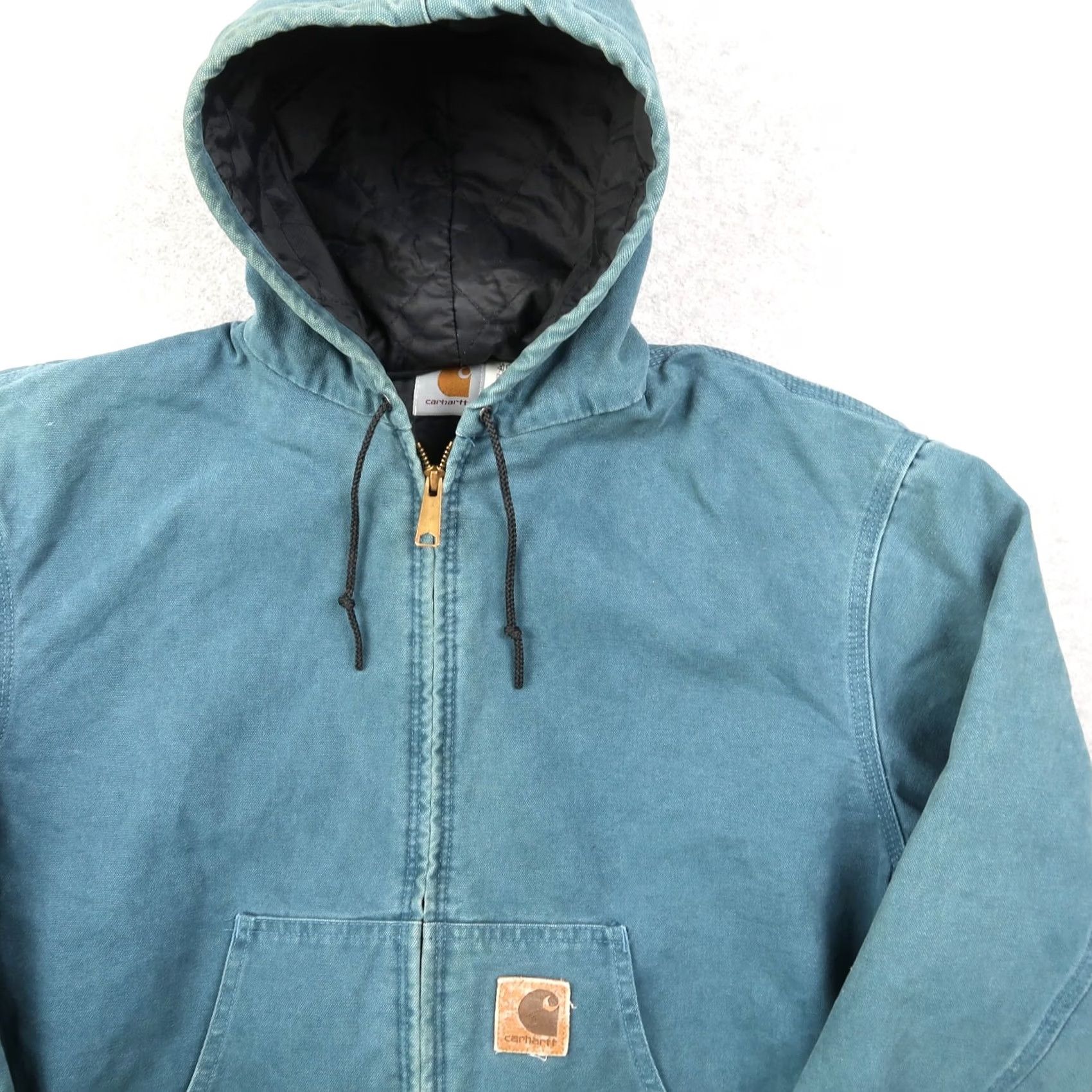 Carhartt VINTAGE Carhartt Jacket 90s Bomber Blue J97 Mens L Work Active Jacket Size L Blue Carhartt J97 USA Made Size US L / EU 52-54 / 3 - 3 Thumbnail