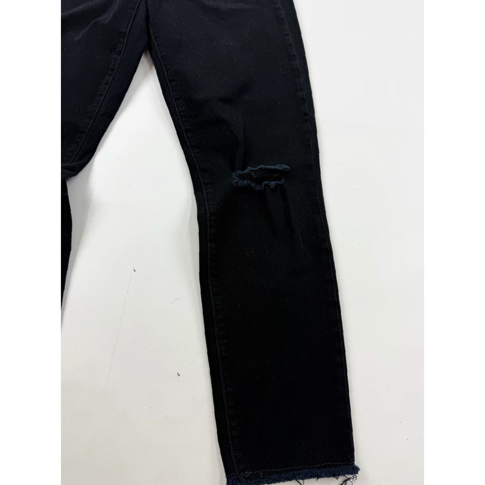 Banana Republic Banana Republic Jeans Womens 33 Black Skinny Fit Distressed Stretch Denim Size 24" / US 00 / IT 34 - 2 Thumbnail