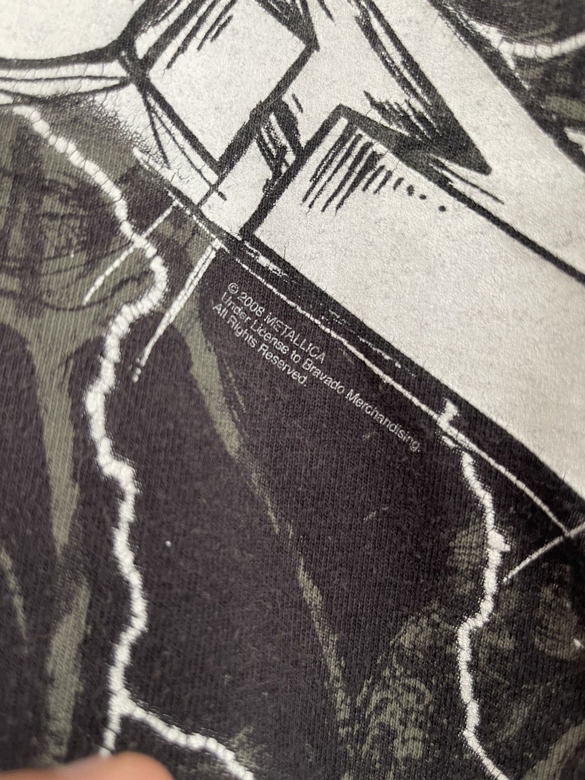 Band Tees × Vintage 2006 Metallica For Whom All Over Print T Shirt Size US XL / EU 56 / 4 - 4 Thumbnail