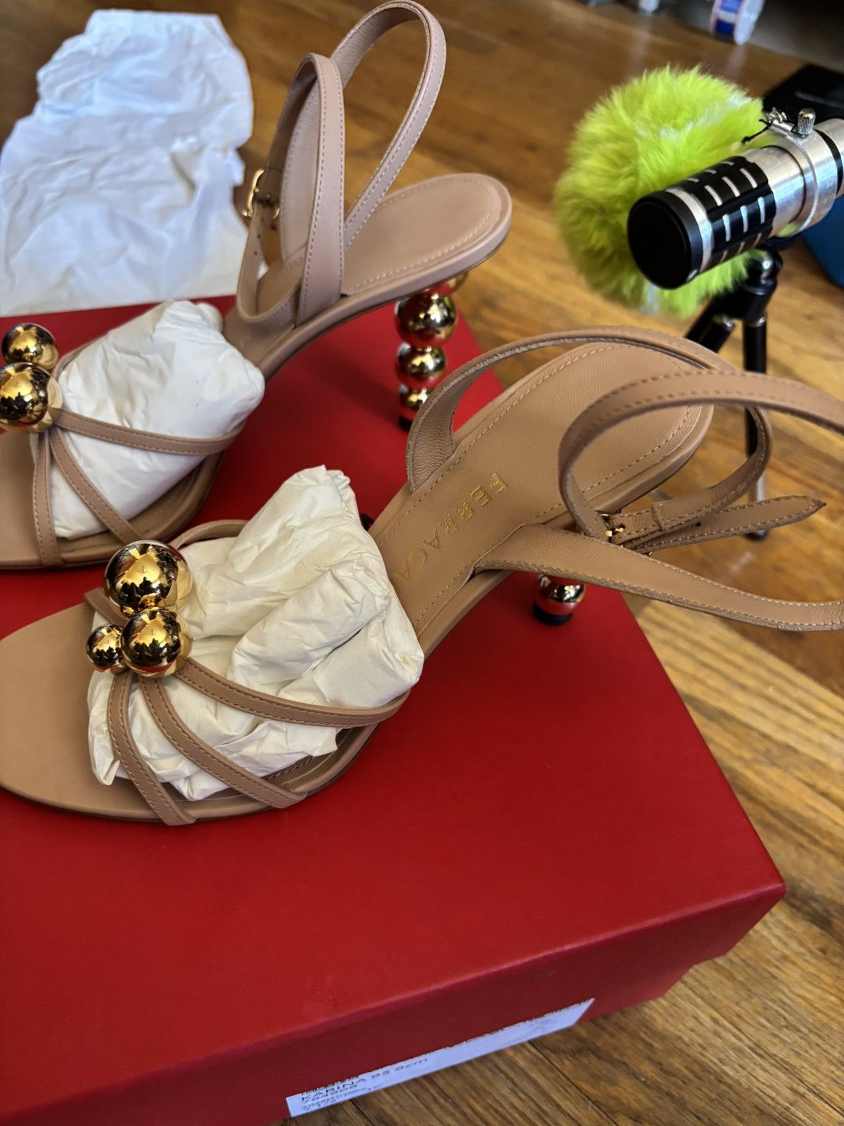 Salvatore Ferragamo Ferragamo spherical heel sandal Size US 7.5 / IT 37.5 - 7 Thumbnail