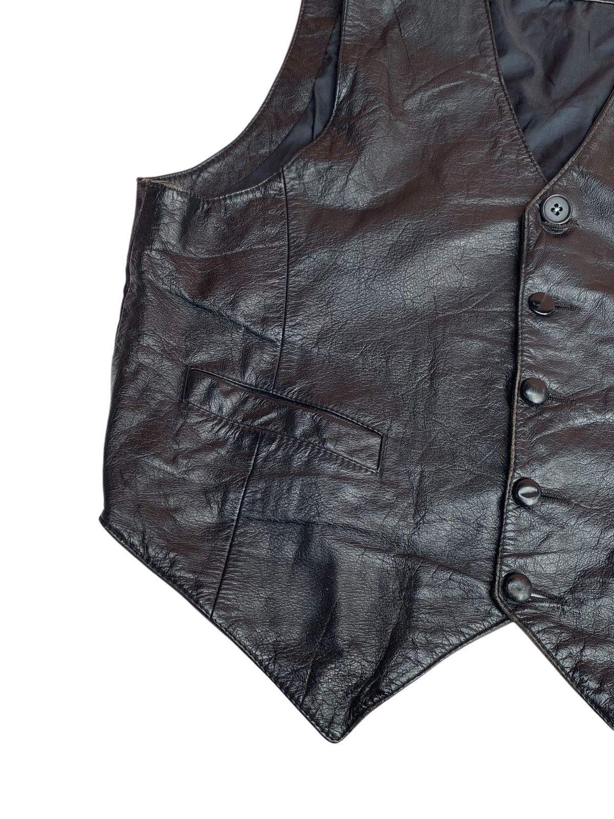 Genuine Leather × Vintage Vtg Strath Conar Leather Vest Size US M / EU 48-50 / 2 - 5 Thumbnail