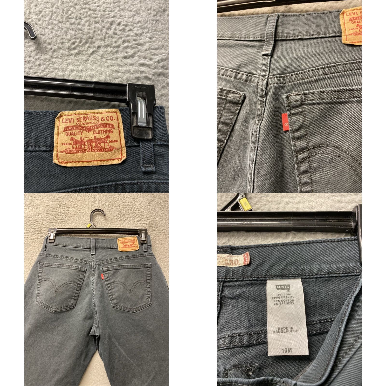 Levi's VINTAGE Levi's 550 Jeans Womens 10 M Faded Black Bootcut Denim 5-Pocket Zip Mid Rise Slim Size 32" / US 10 / IT 46 - 8 Thumbnail