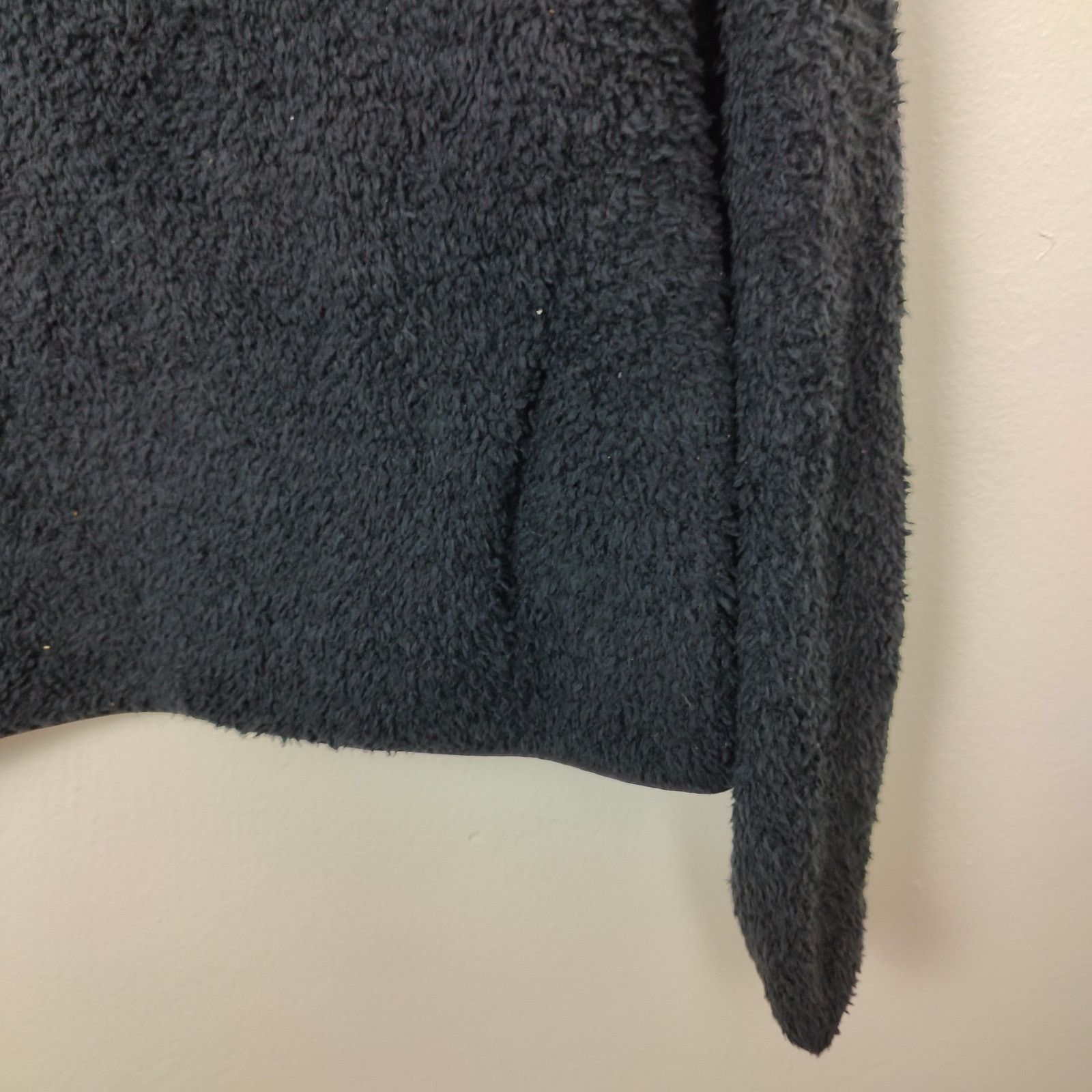SKIMS Skims Cozy Knit Pullover L/XL Black Teddy 1/4 Snap Button Size XL / US 12-14 / IT 48-50 - 4 Thumbnail