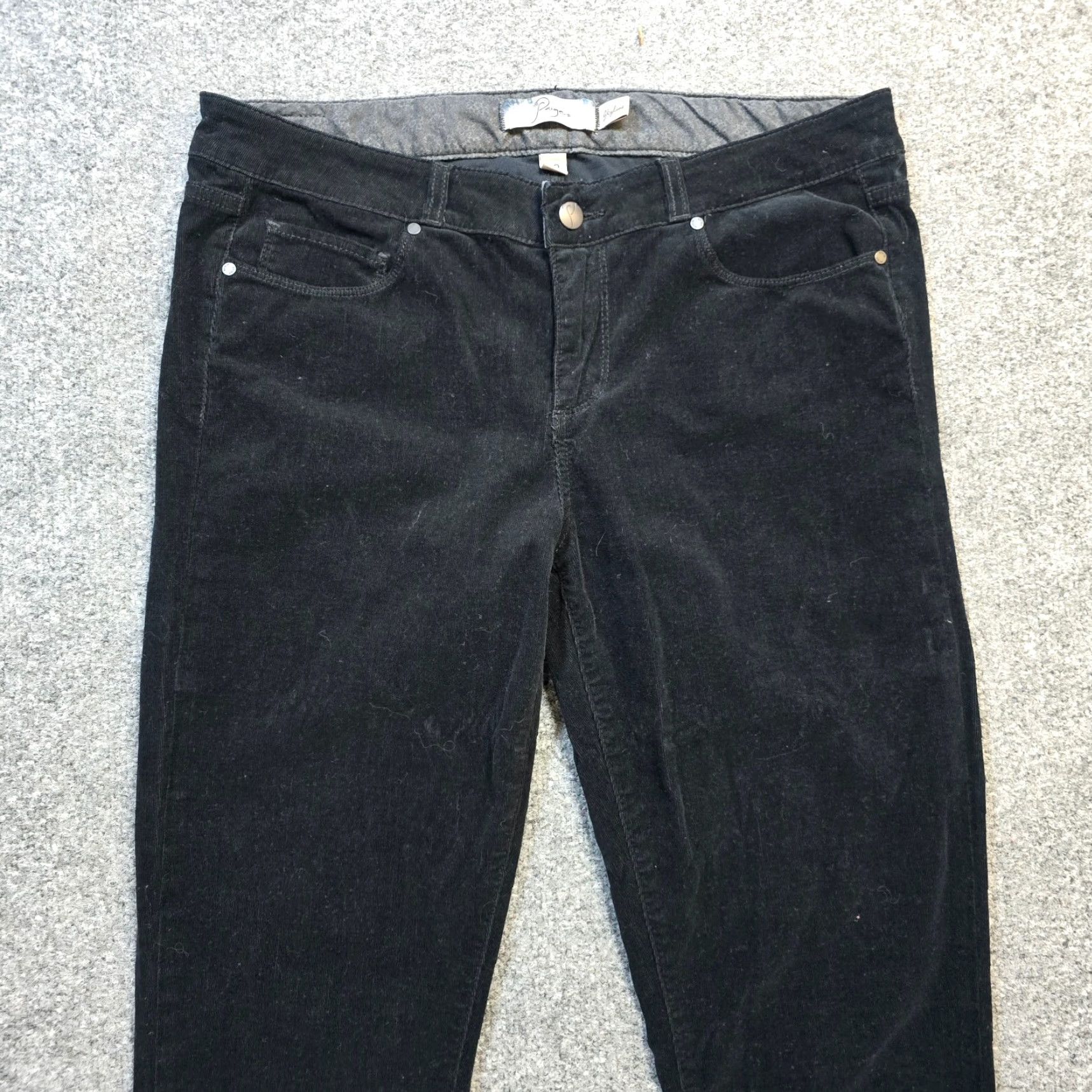 Paige Paige Pants Womens Size 32 Black Corduroy Velour Skinny Skyline Holiday Casual Small Review: N/A Size 24" / US 00 / IT 34 - 2 Thumbnail