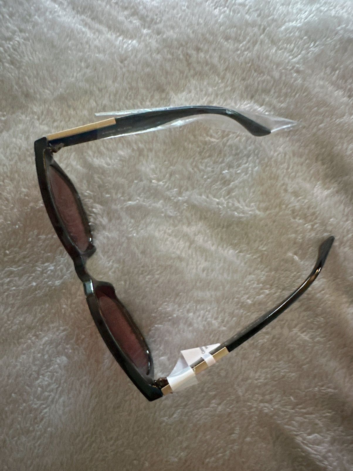 Anne Klein Anne Klein sunglasses red havana gold edge logo frame brown Size ONE SIZE - 9 Thumbnail