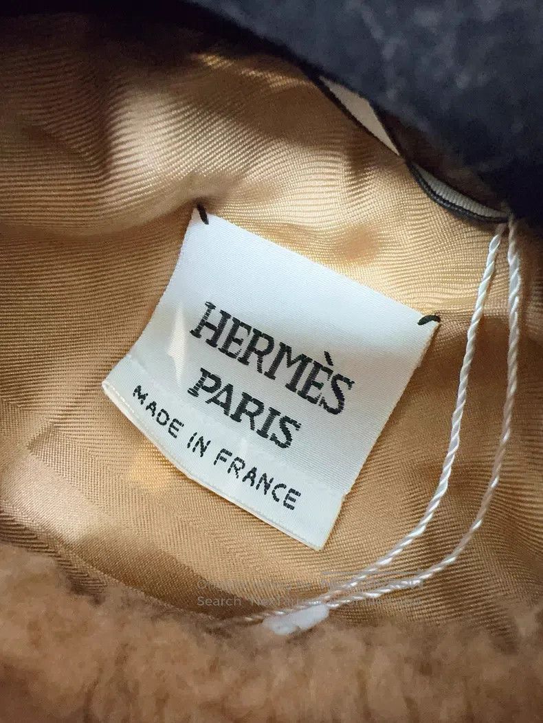 Hermes Hermes Brown Beige Teddy Fur Camel Hair Collar Coat Size XS / US 0-2 / IT 36-38 - 6 Thumbnail