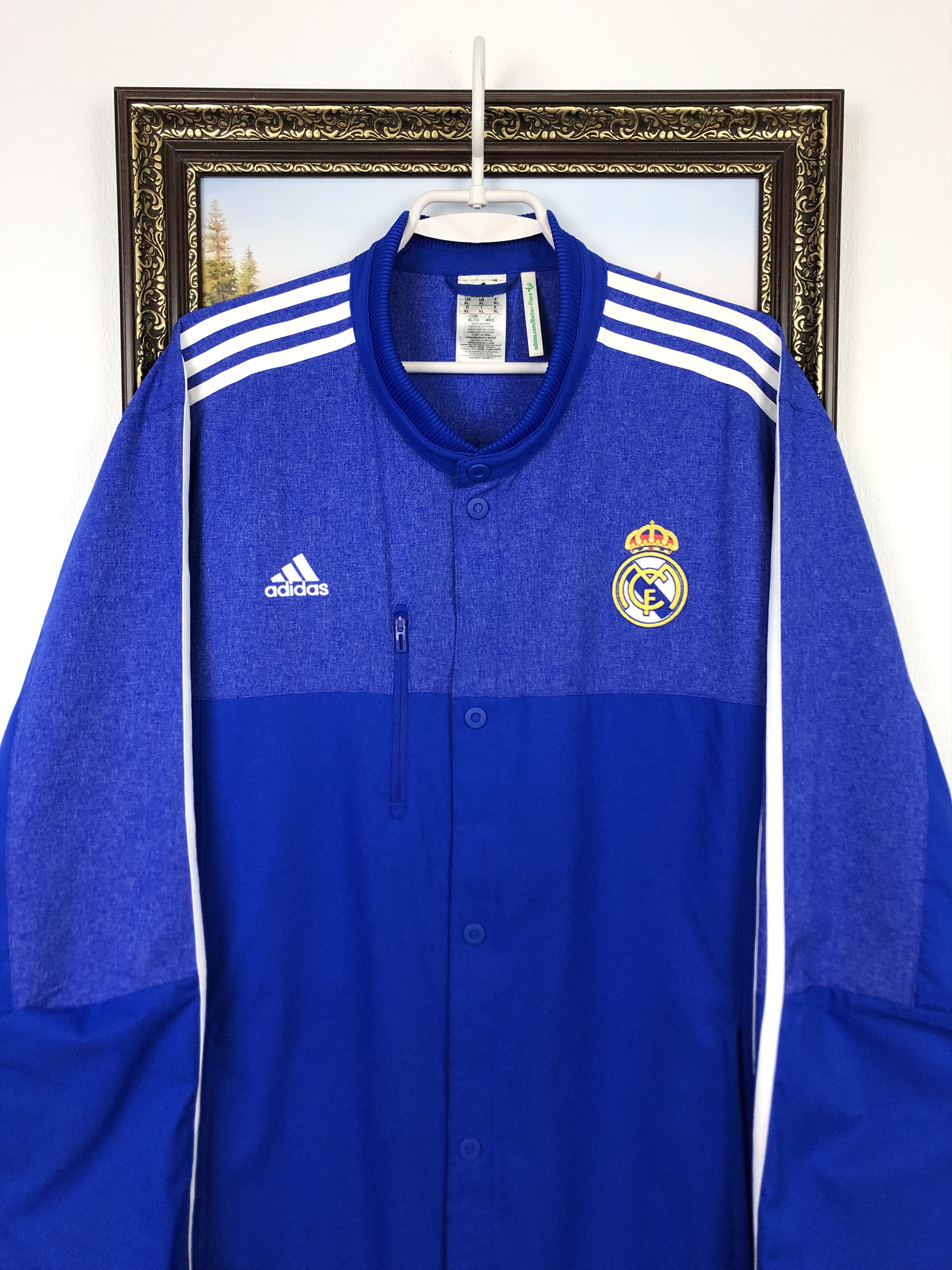 Adidas Adidas Real Madrid Football Jacket Soccer Track Top Rare Size US XL / EU 56 / 4 - 2 Thumbnail