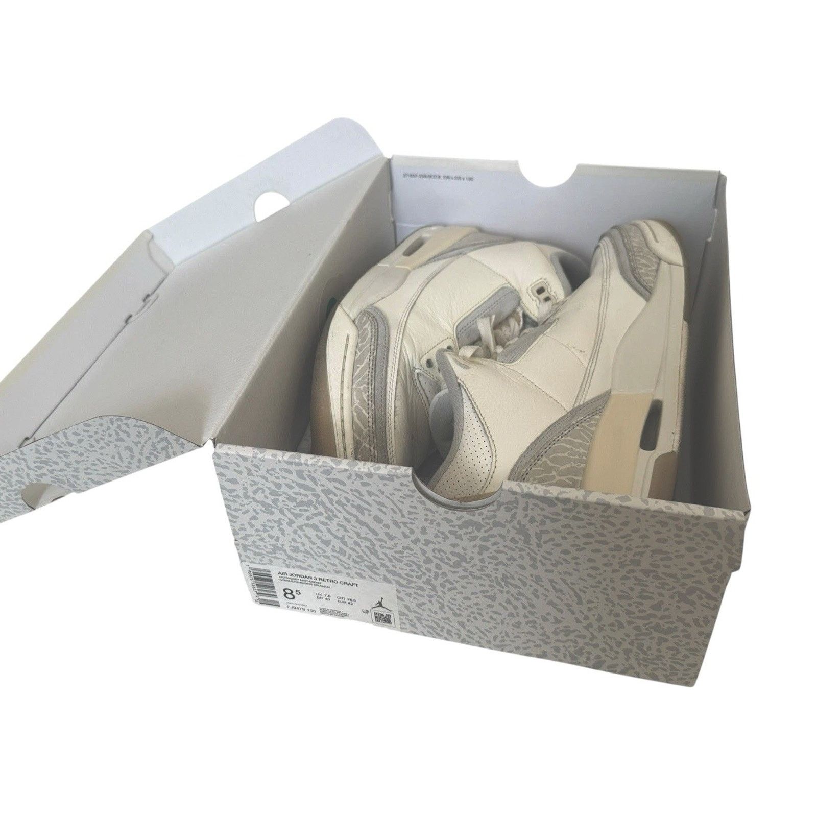 Nike NIKE AIR JORDAN 3 Retro Craft Ivory Shoes LIMITED EDITION Size US 8.5 / EU 41-42 - 2 Thumbnail
