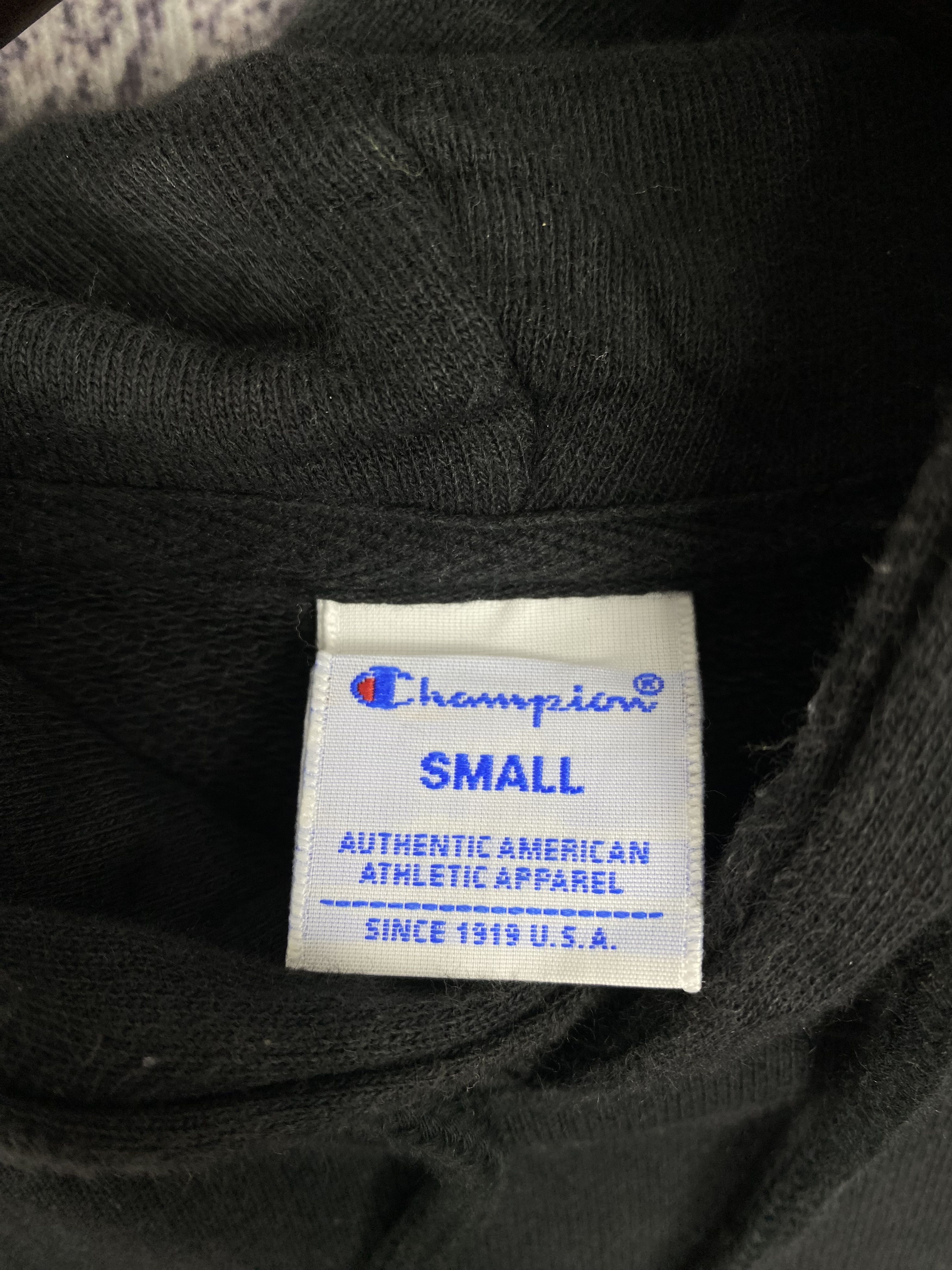 Champion Vintage Champion Black Hoodie Pullover with Script Logo Size US S / EU 44-46 / 1 - 6 Thumbnail