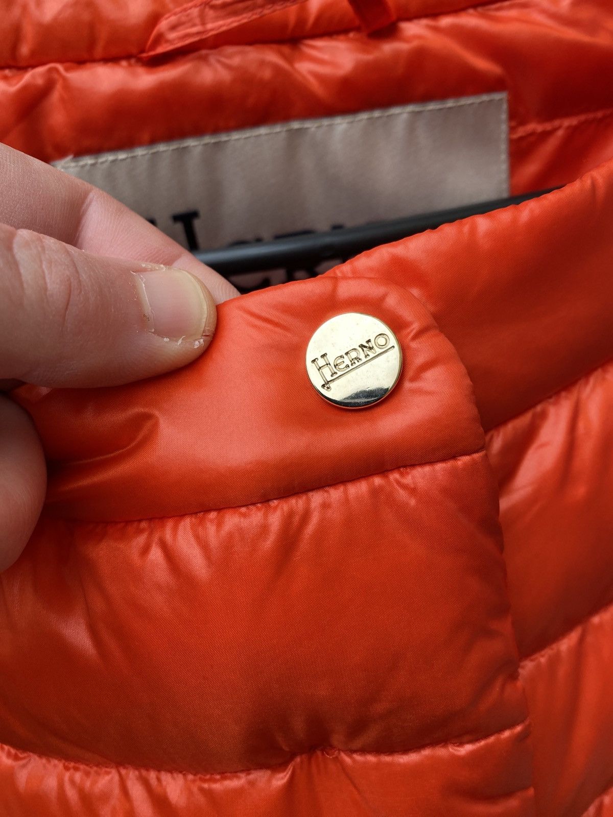 Herno Herno Elsa Iconico Puffer Down Jacket Size 48 Orange Size XL / US 12-14 / IT 48-50 - 3 Thumbnail