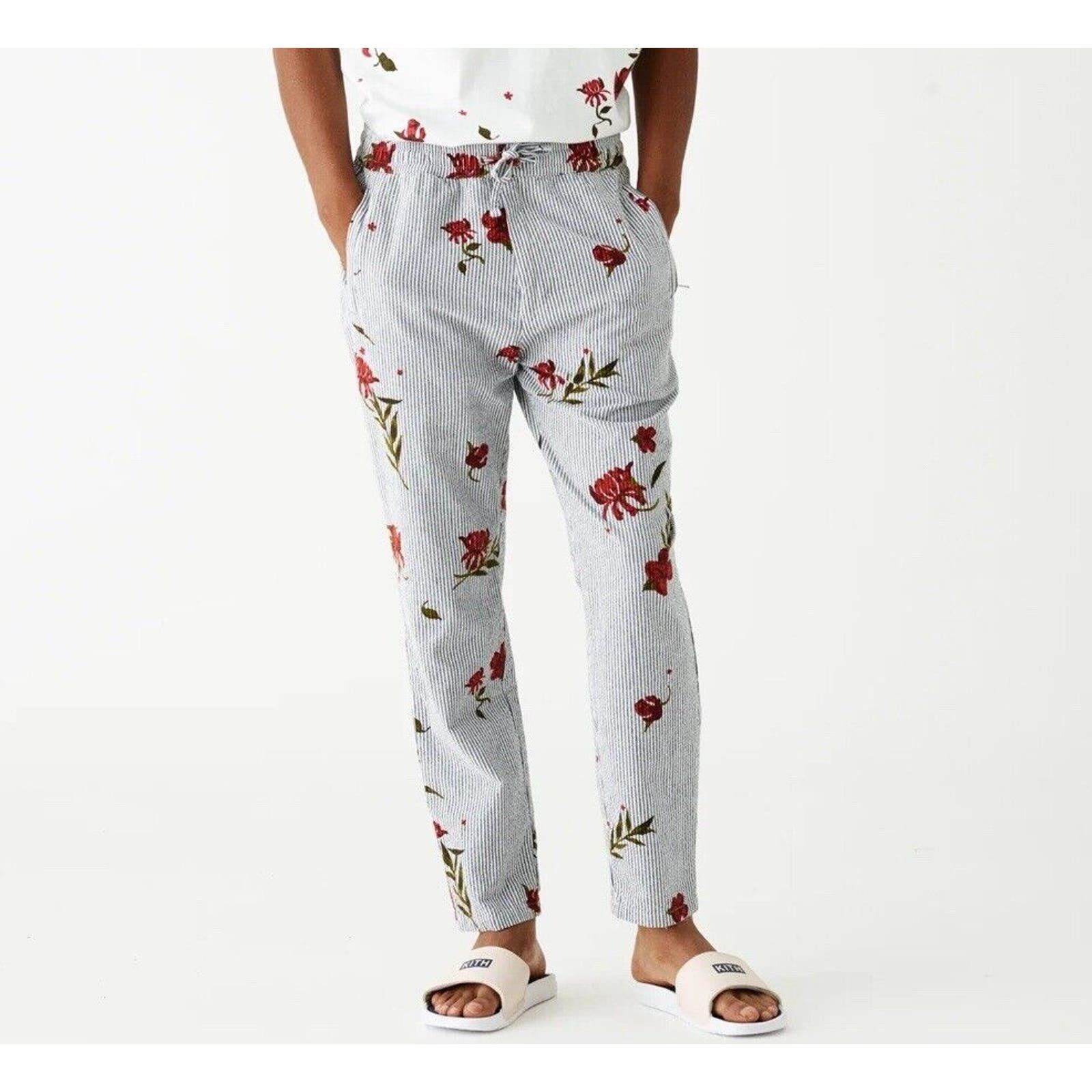 パンツ Kith Stryker Seersucker Pant Kith Floral Seersucker Stryker Pant Navy/white Size Small | eBay
