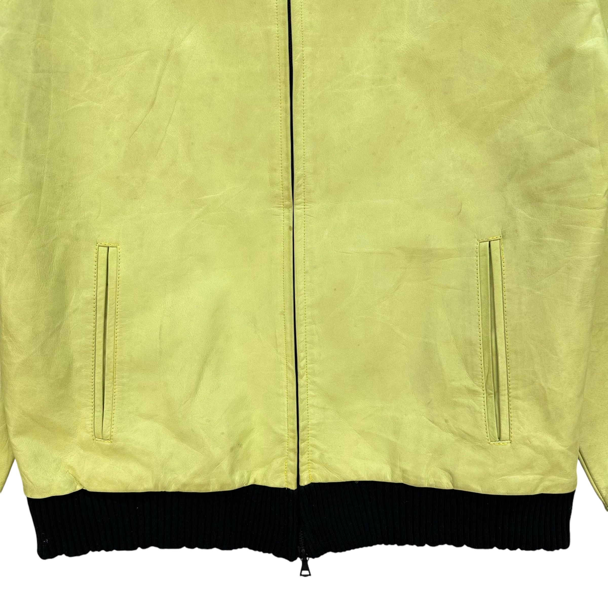NEXUSVII NEXUS 7 NEXUS Vii AW05 Lime Green Leather Jacket #1202 Size US M / EU 48-50 / 2 - 3 Thumbnail